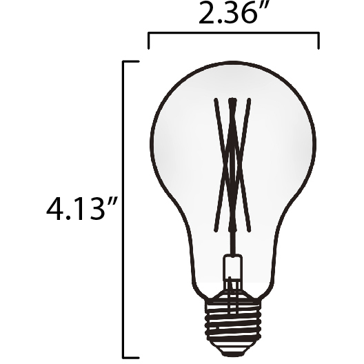 Glow LED A19 E26 7 watt 120 3000K Bulb