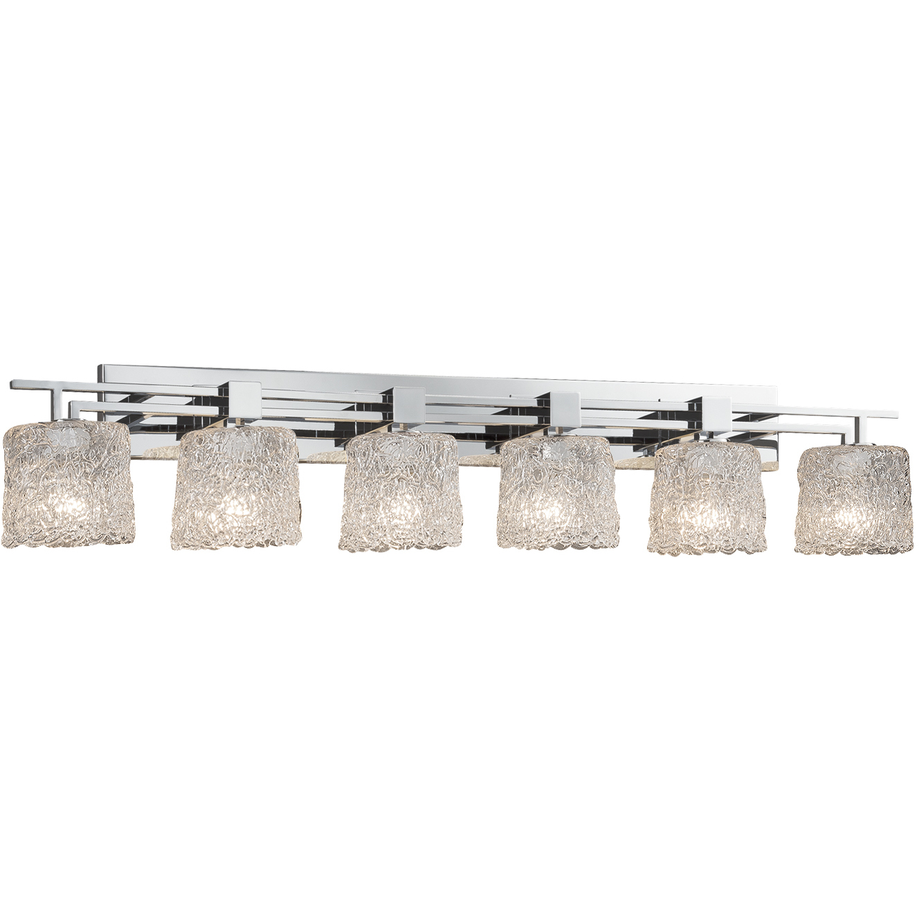 Veneto Luce 6 Light 56 inch Polished Chrome Bath Vanity Light Wall Light in 4200 Lm LED, Lace (Veneto Luce), Oval