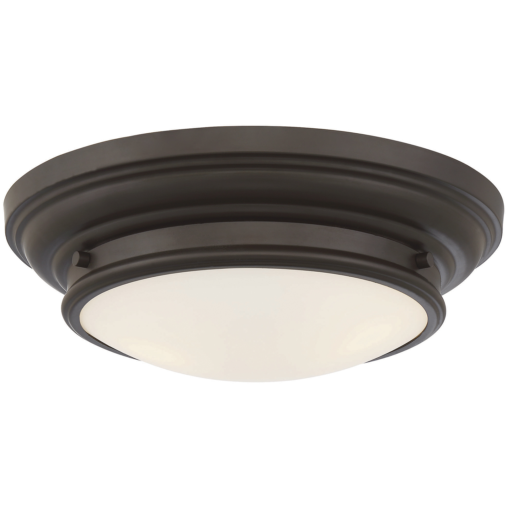Transitional 2 Light 13 inch Oil Rubbed Bronze Flush Mount Ceiling Light
