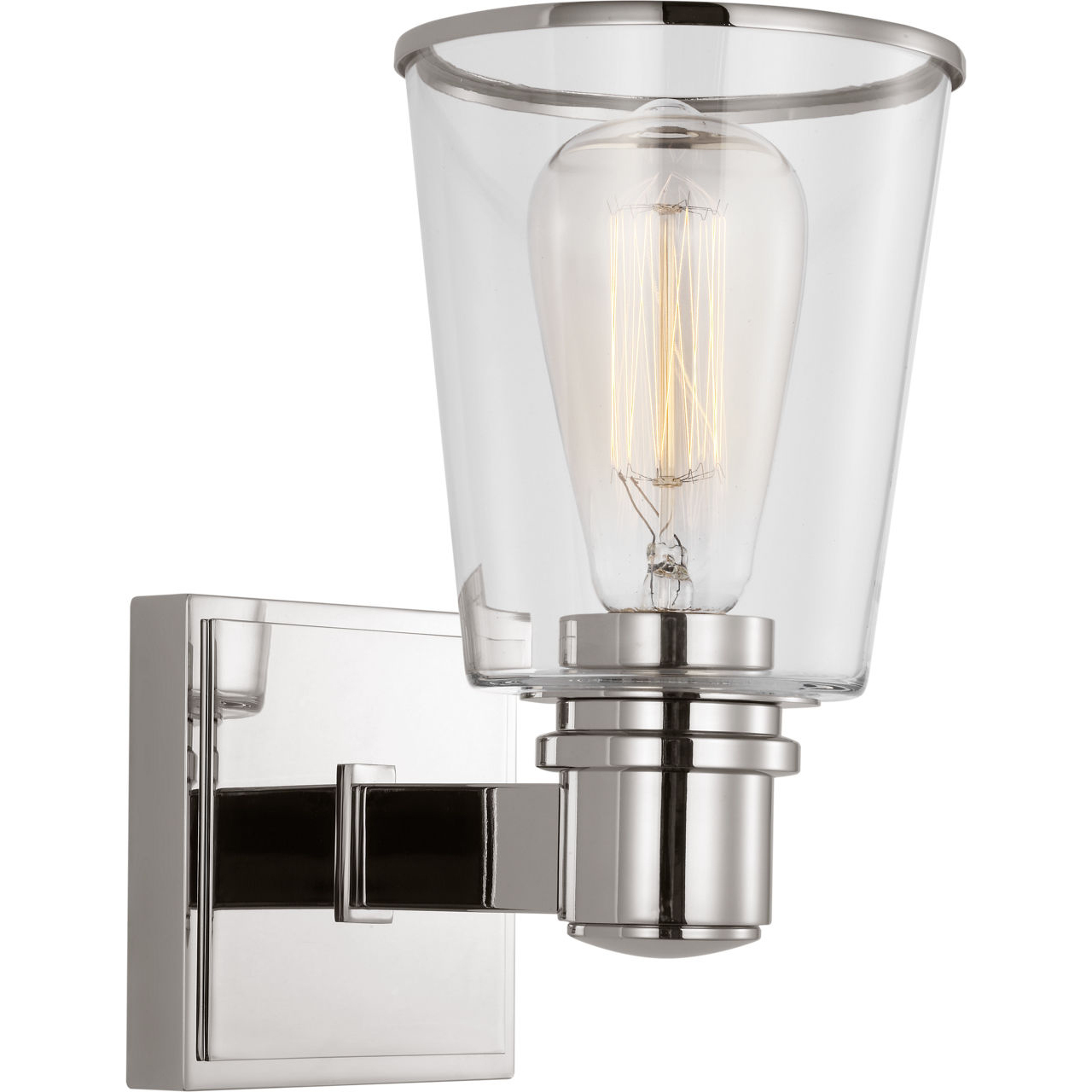 C&M by Chapman & Myers Alessa 1 Light 5 inch Polished Nickel Bath Vanity Wall Sconce Wall Light