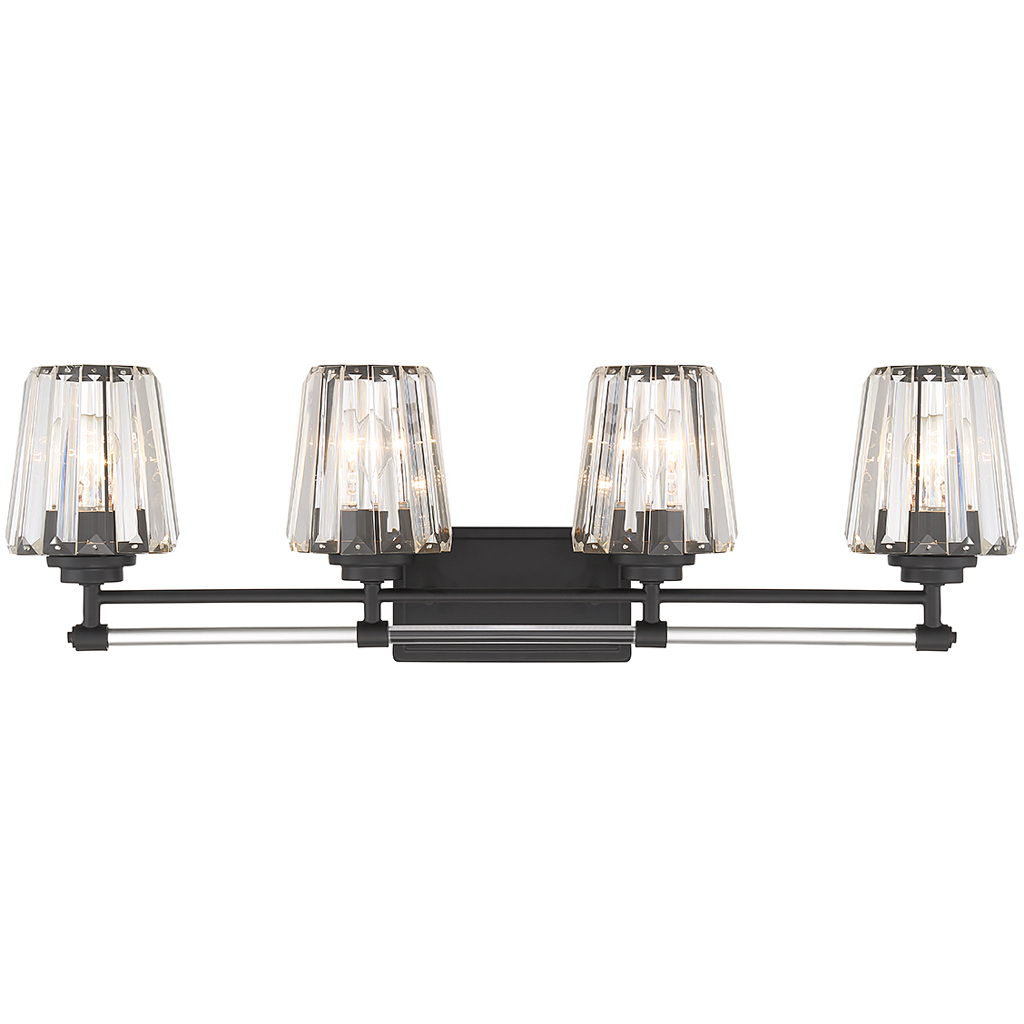 Garnet 4 Light 32 inch Black Bathroom Vanity Light Wall Light