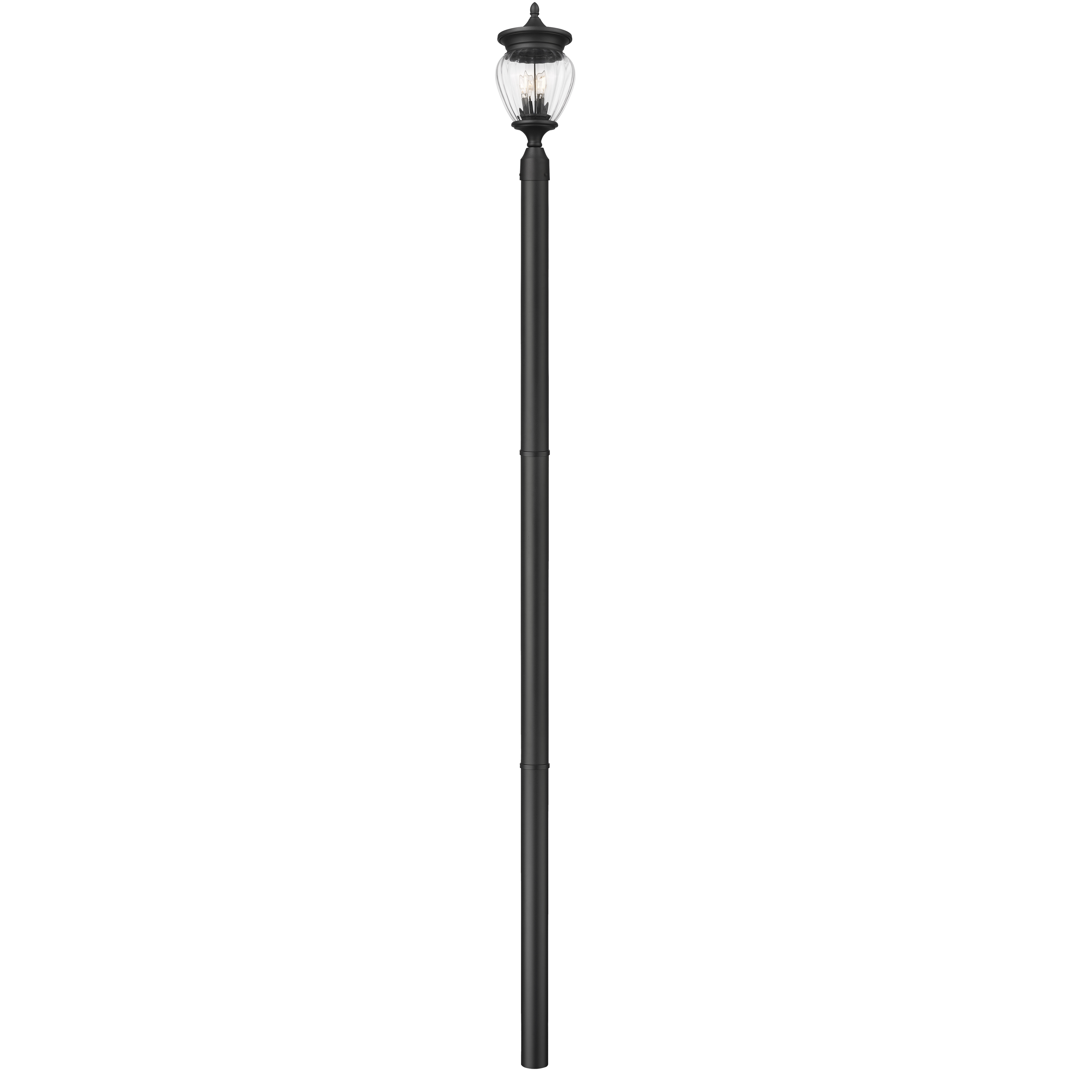 Davina 3 Light 114.25 inch Black Outdoor Post Mounted Fixture in G9