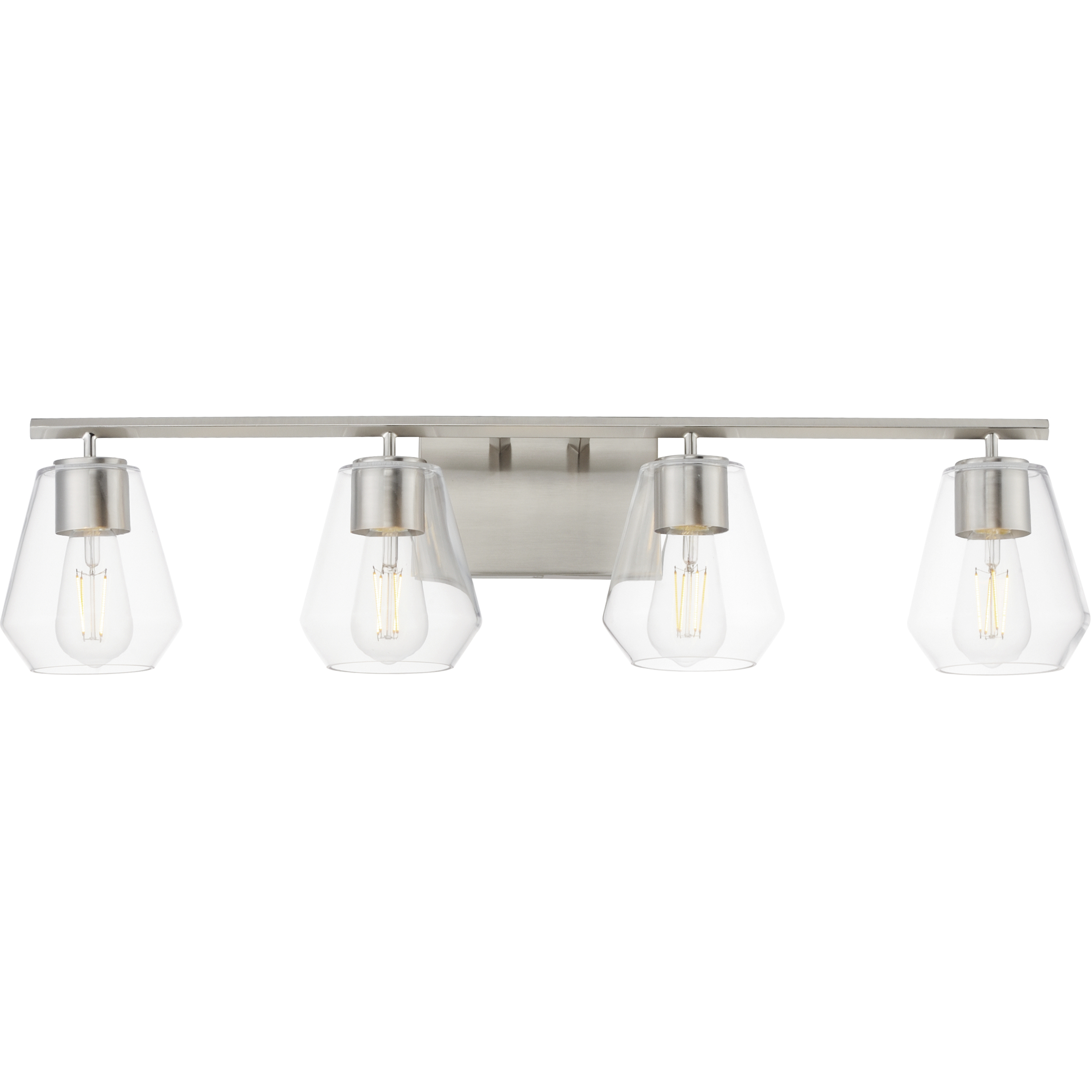 Geode 4 Light 31.25 inch Satin Nickel Bath Vanity Wall Light