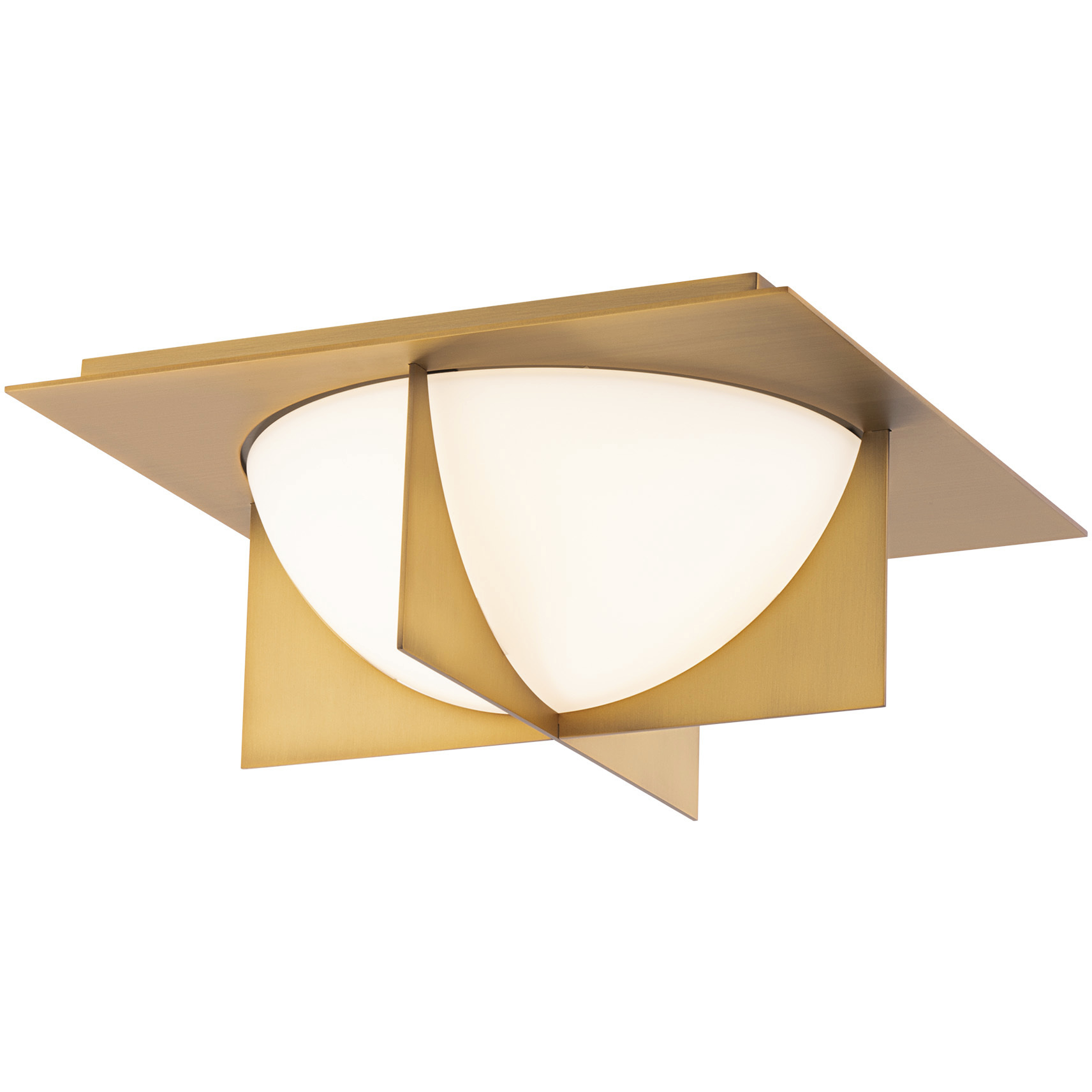 Echelon 1 Light 14 inch Aged Brass Flush Mount Ceiling Light