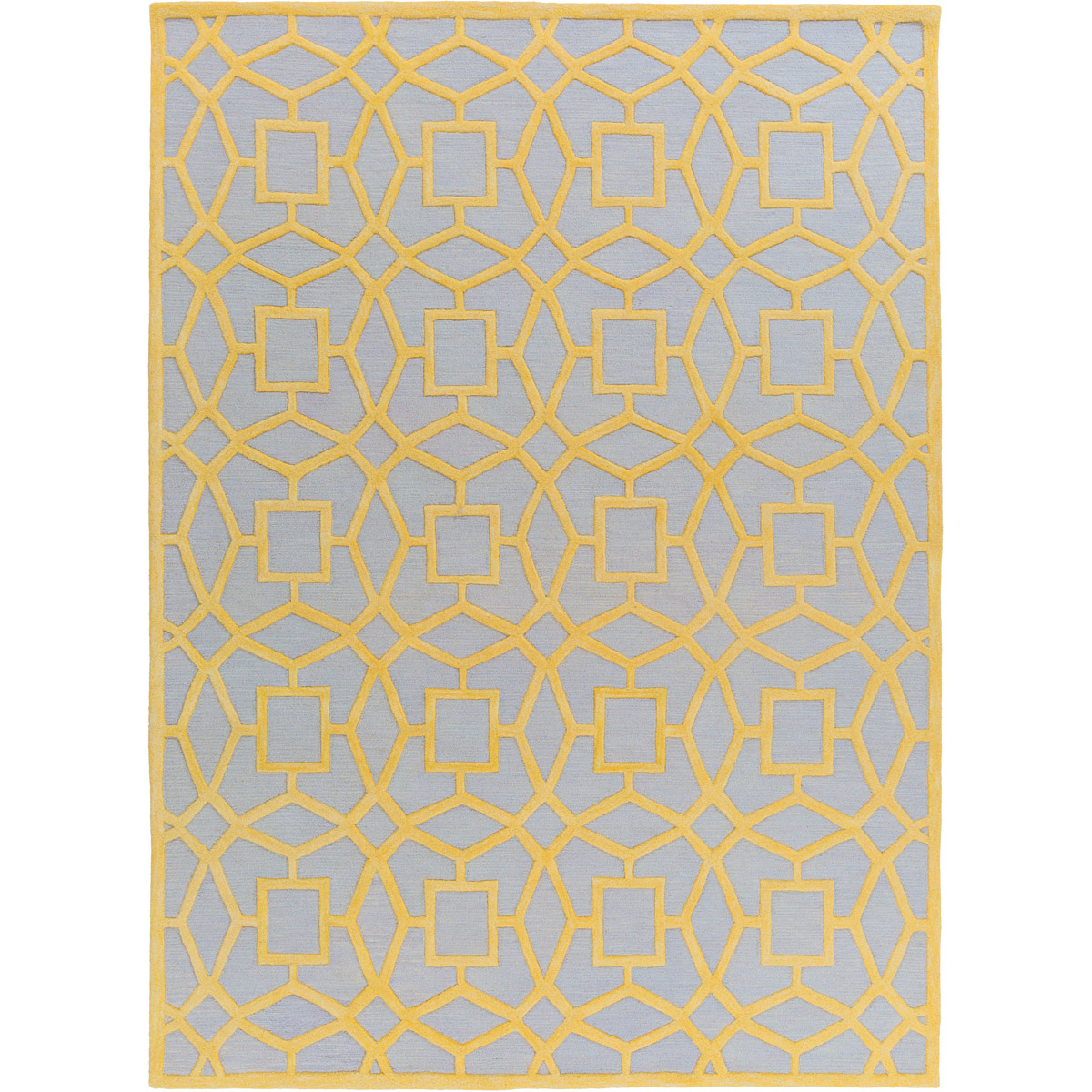 Dream 156 X 108 inch Light Gray, Mustard Rug