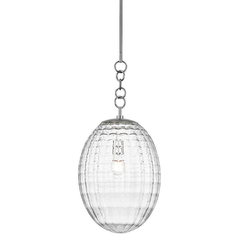 Venice 1 Light 12 inch Polished Nickel Pendant Ceiling Light