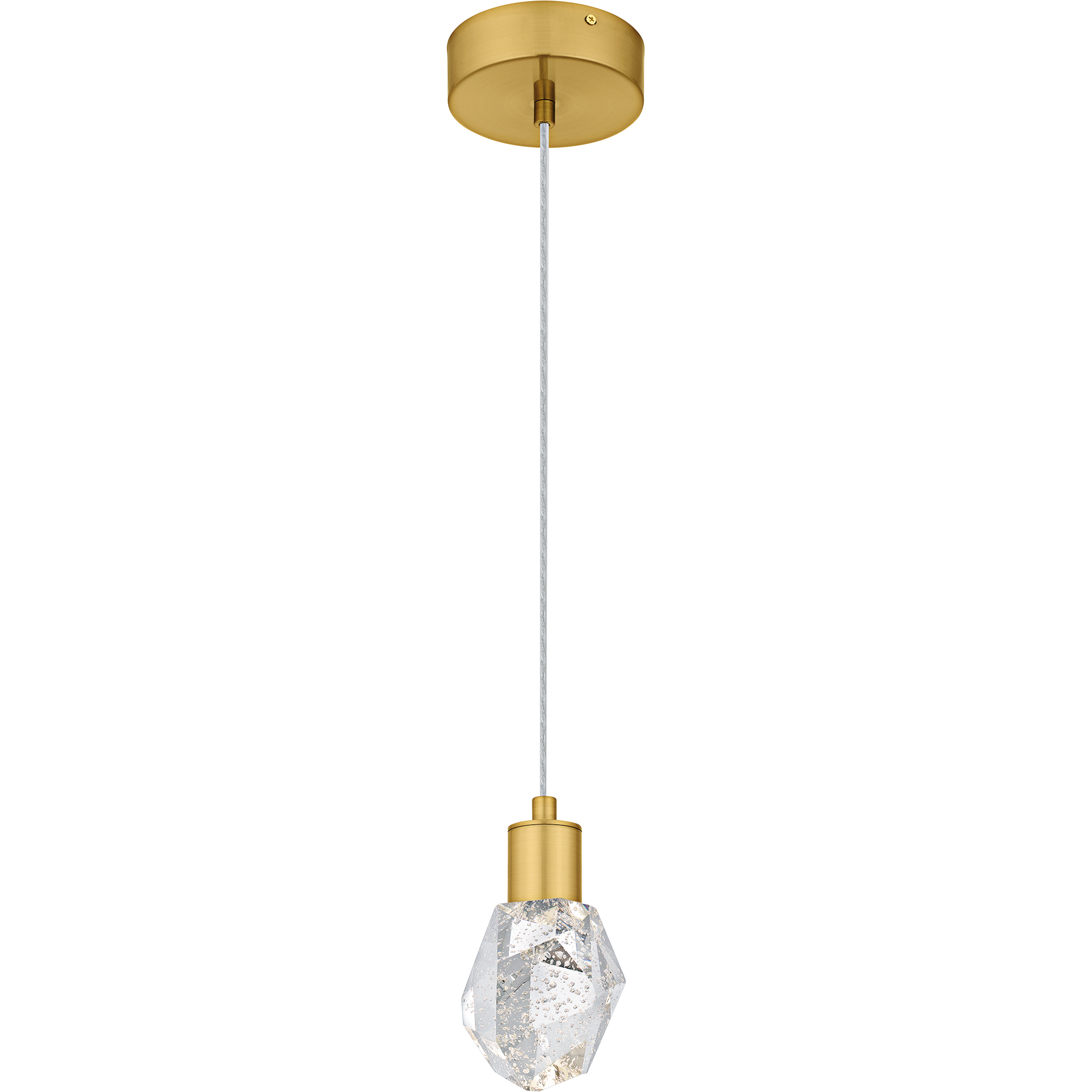 Skye LED 5 inch Brushed Gold Mini Pendant Ceiling Light, Small