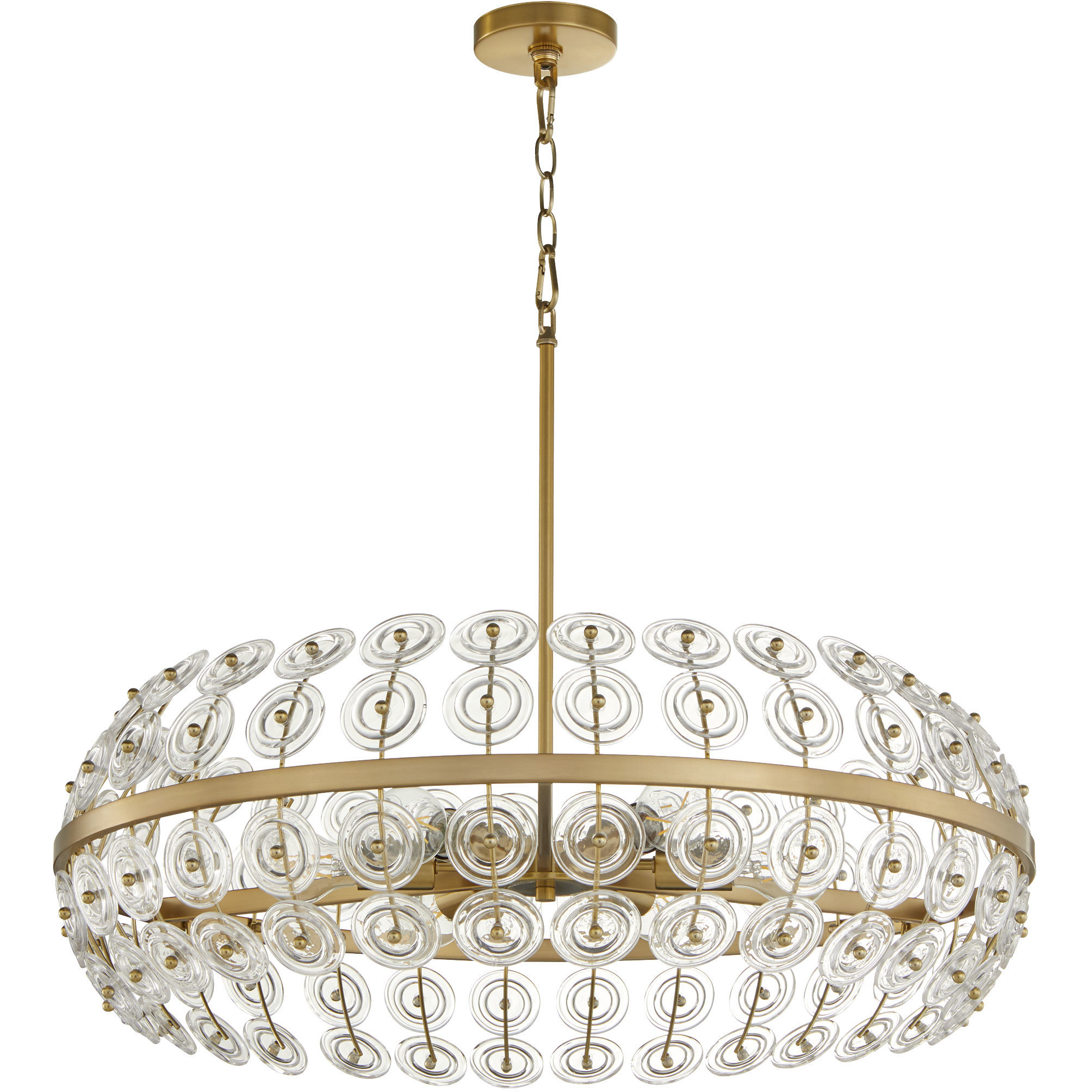 Selena 6 Light 10 inch Aged Brass Pendant Ceiling Light