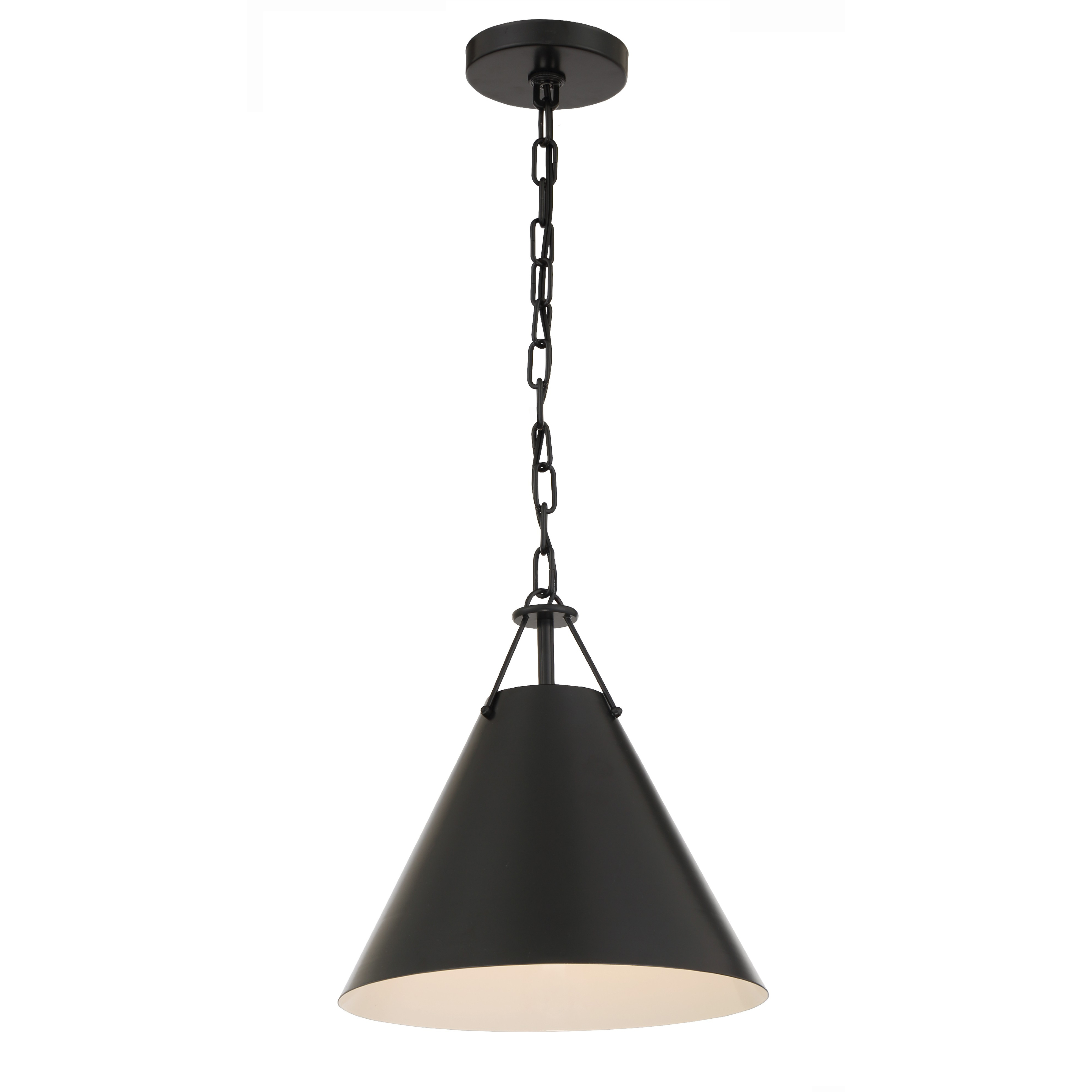 Xavier 1 Light 12 inch Matte Black Mini Pendant Ceiling Light