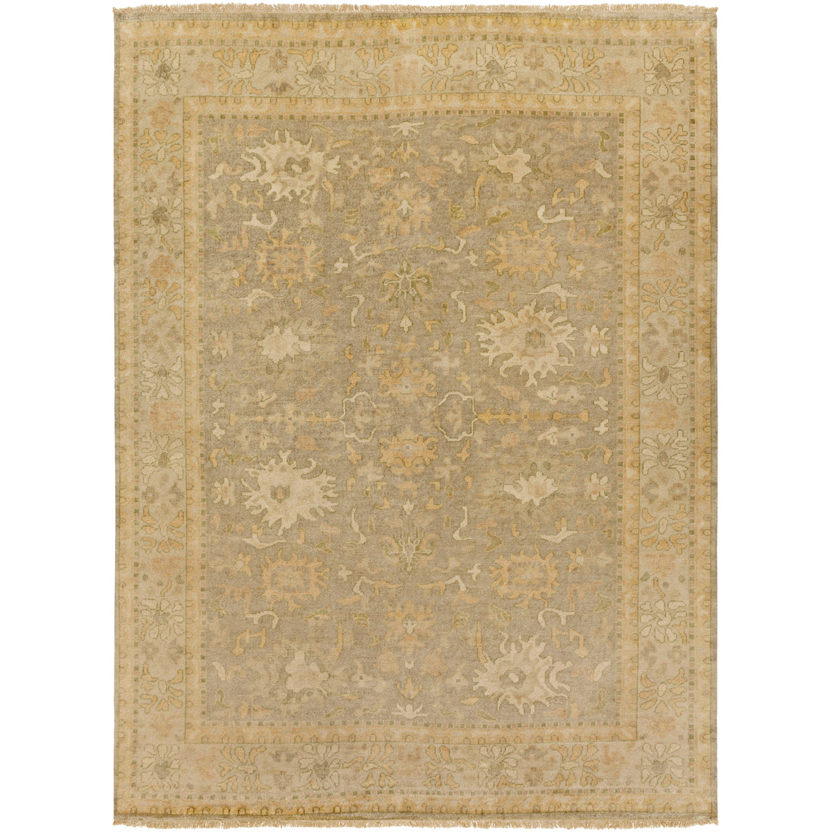 Hillcrest 36 X 24 inch Seafoam, Grass Green, Khaki, Cream, Moss Rug