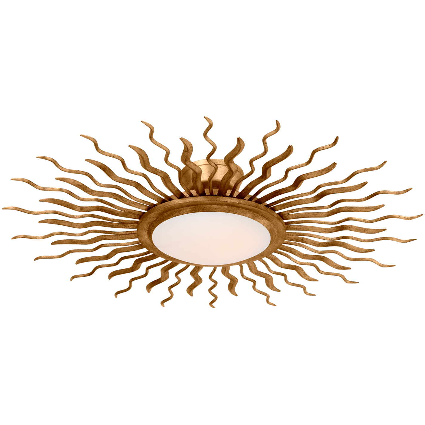 Suzanne Kasler Re LED 30.5 inch Gilded Iron Semi-Flush Mount Ceiling Light