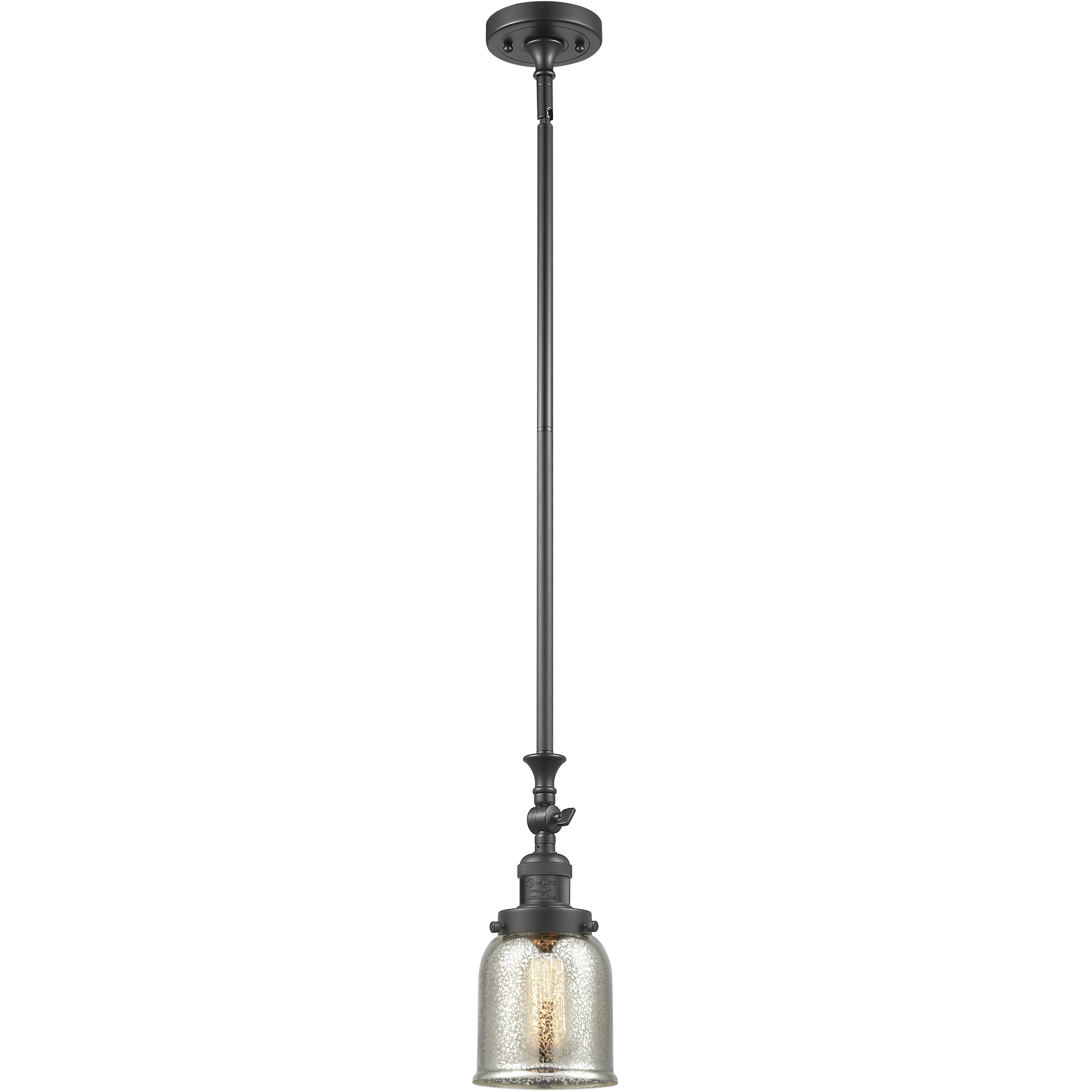 Franklin Restoration Bell 1 Light 5 inch Oil Rubbed Bronze Mini Pendant Ceiling Light in Incandescent, Silver Plated Mercury, Franklin Restoration