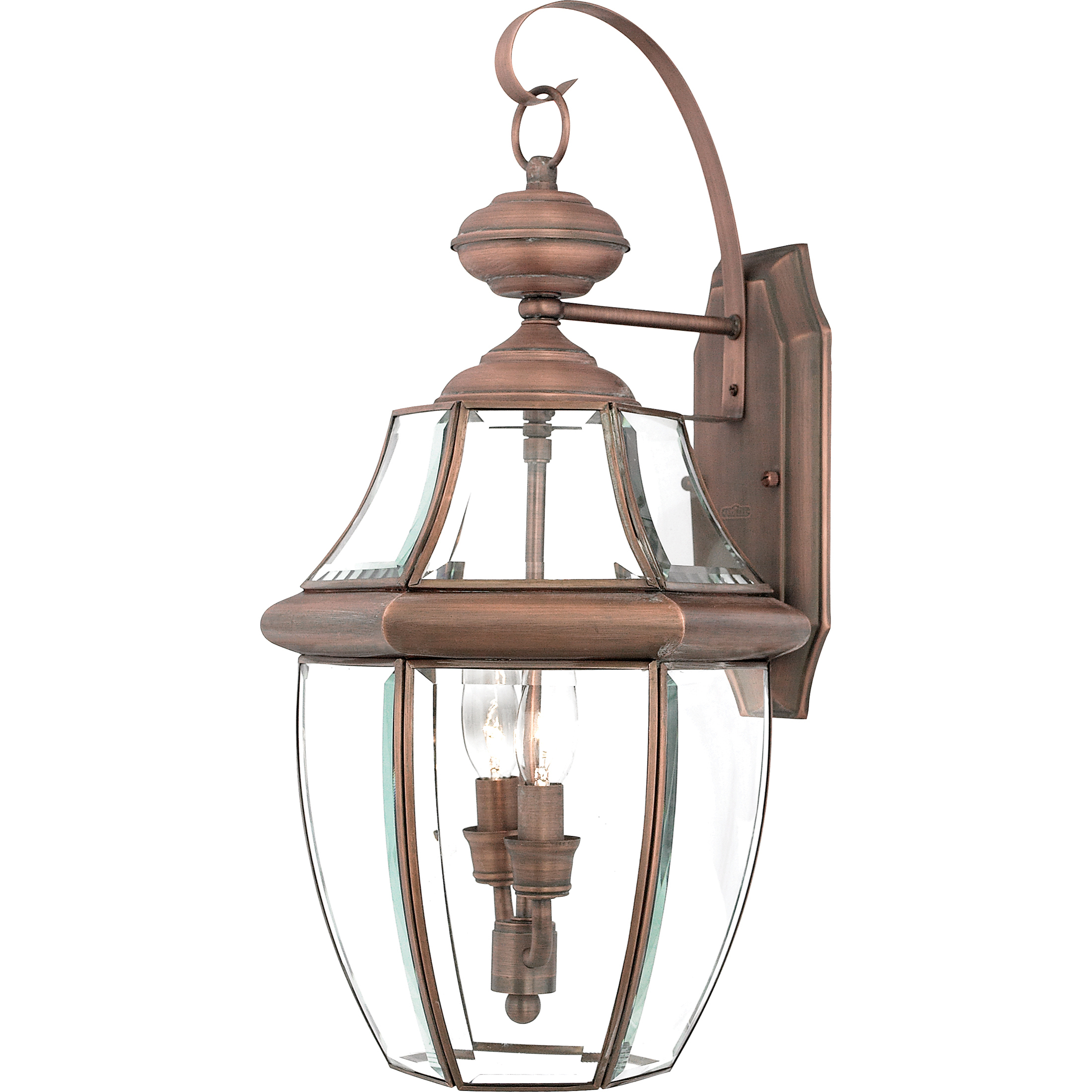 Newbury 2 Light 20 inch Aged Copper Outdoor Wall Lantern