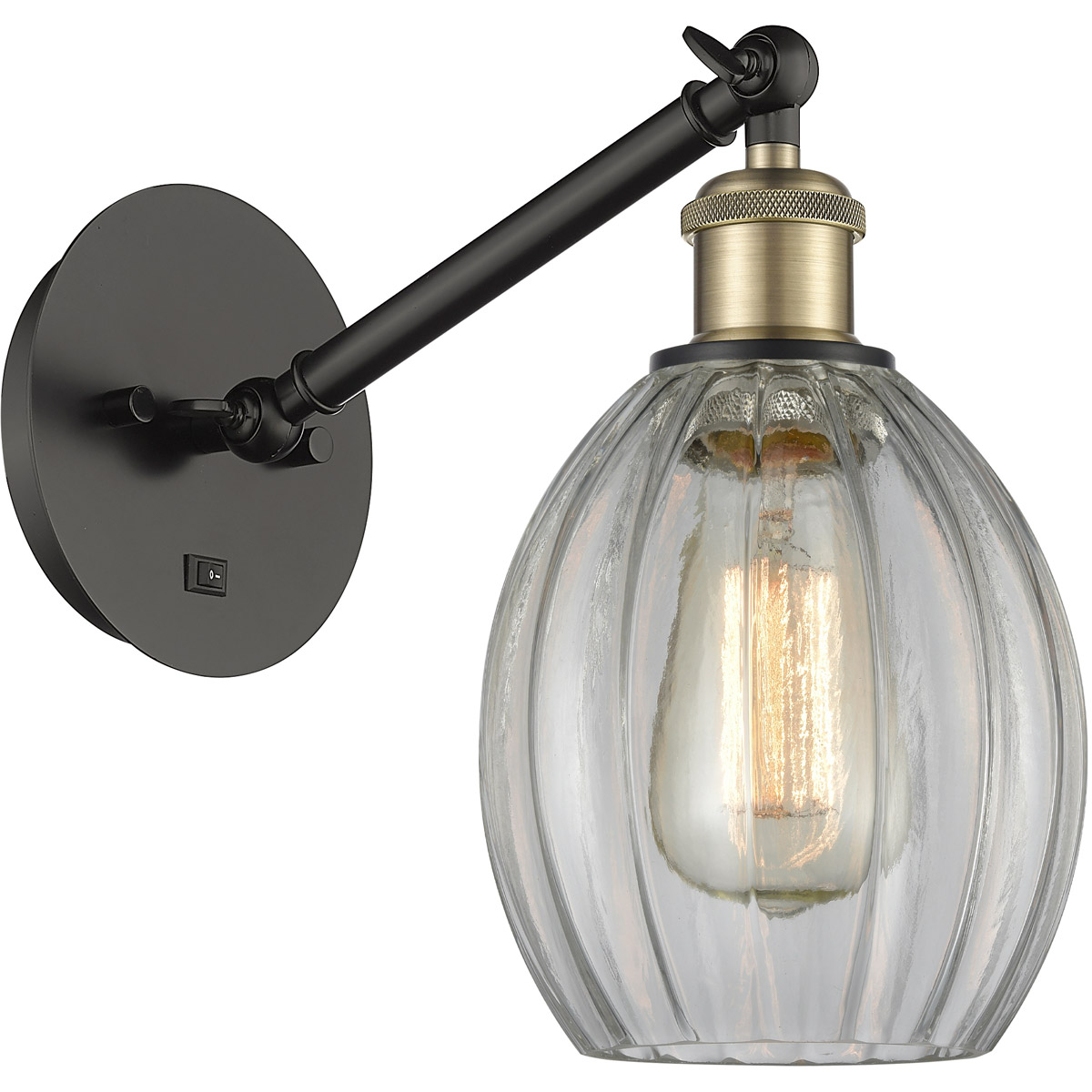 Ballston Eaton 1 Light 6 inch Black Antique Brass Sconce Wall Light