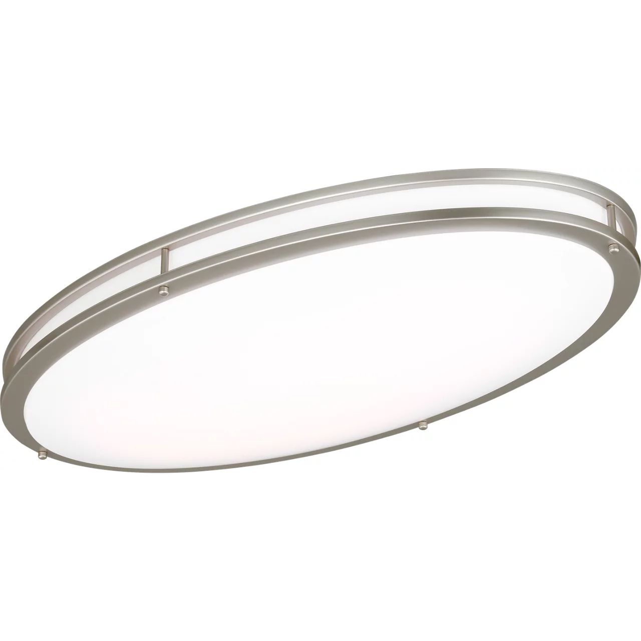Mahone LED 18 inch Painted Brushed Nickel Flush Mount Ceiling Light, Oval