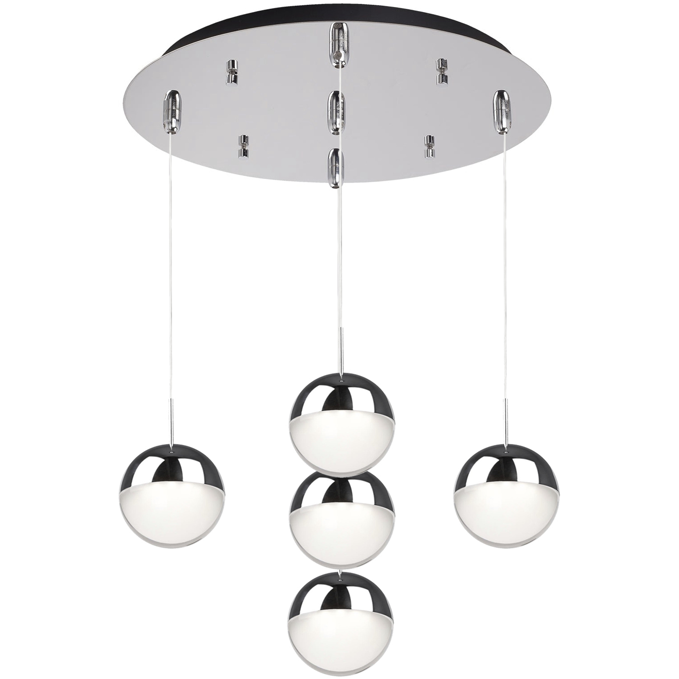 Pluto LED 14.25 inch Chrome Multi Pendant Ceiling Light