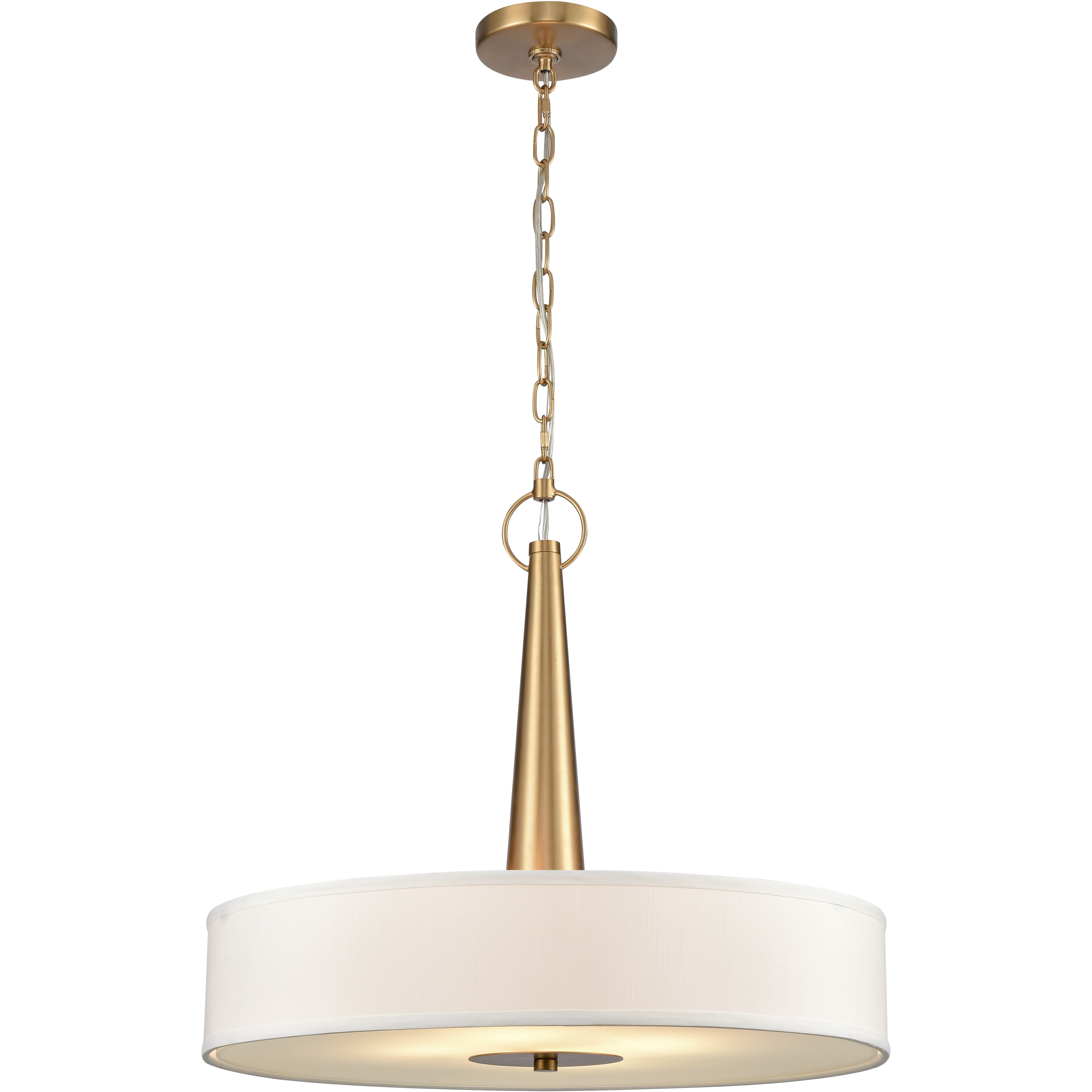 Leo 4 Light 22 inch Brushed Gold Pendant Ceiling Light