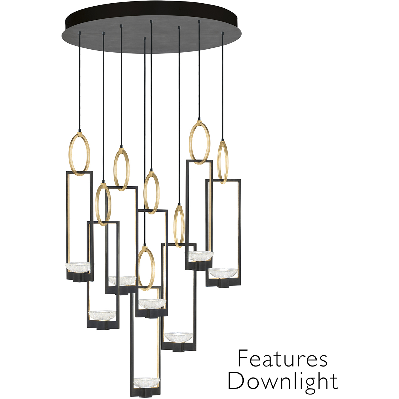 Delphi LED 33.5 inch Black Pendant Ceiling Light