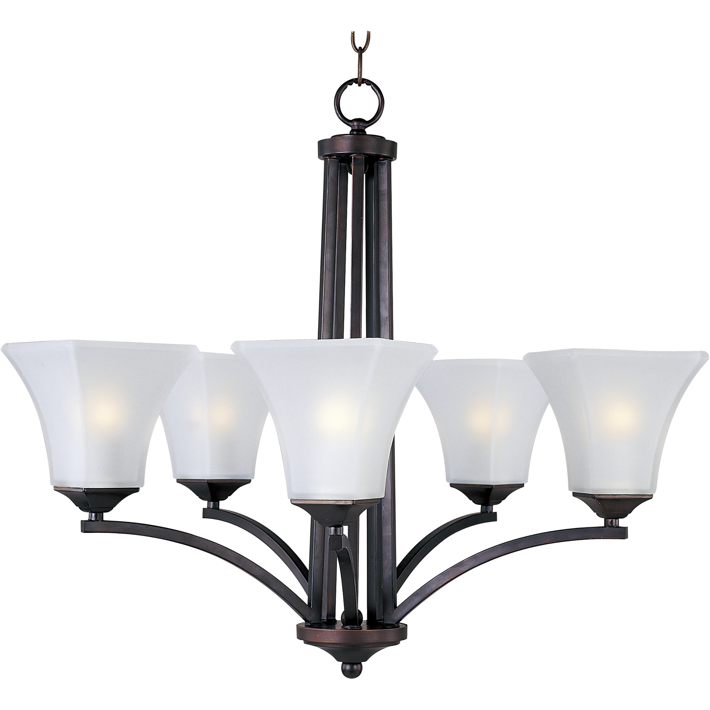 Aurora 5 Light 26 inch Oil Rubbed Bronze Single-Tier Chandelier Ceiling Light