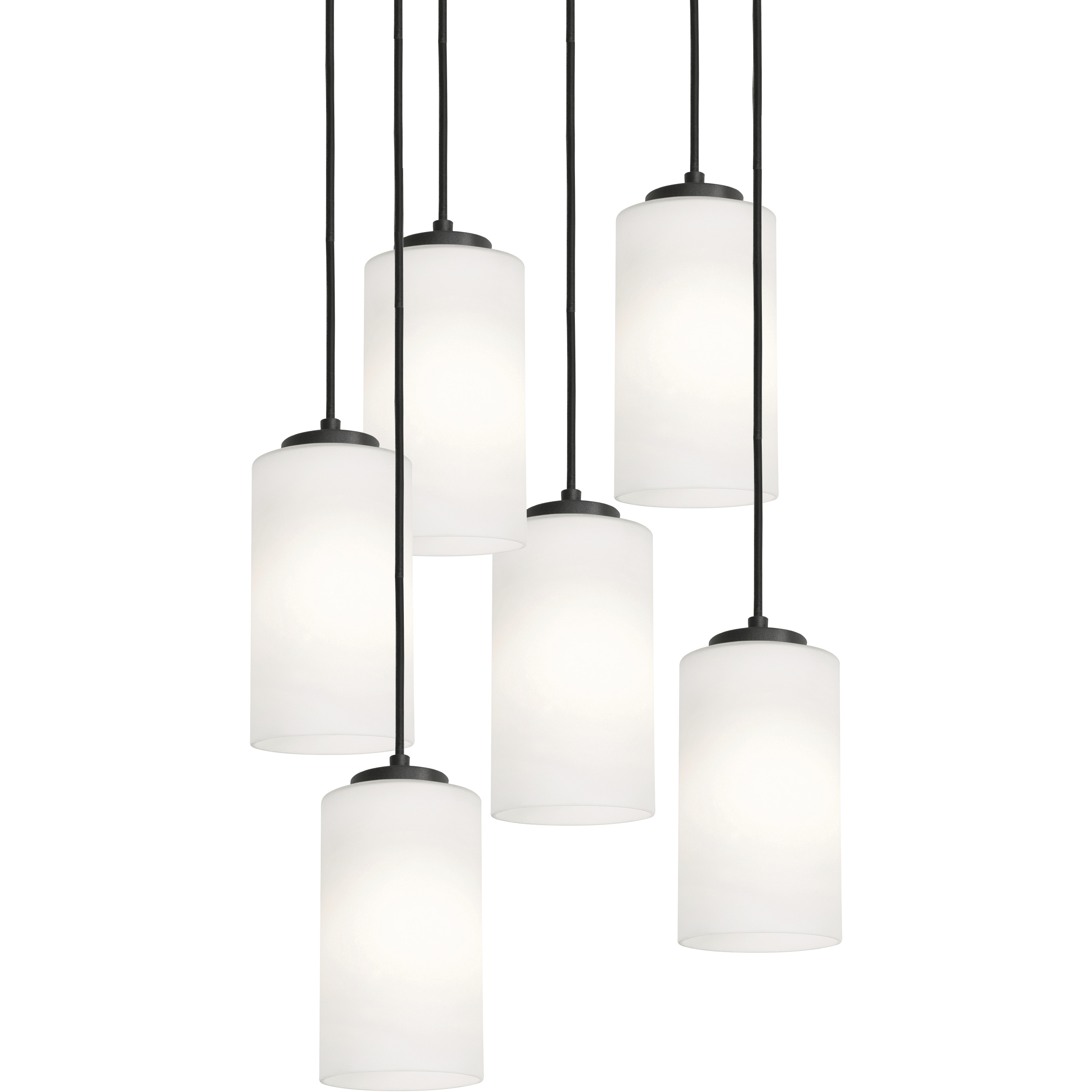 Leo 6 Light 24 inch Black Pendant Ceiling Light