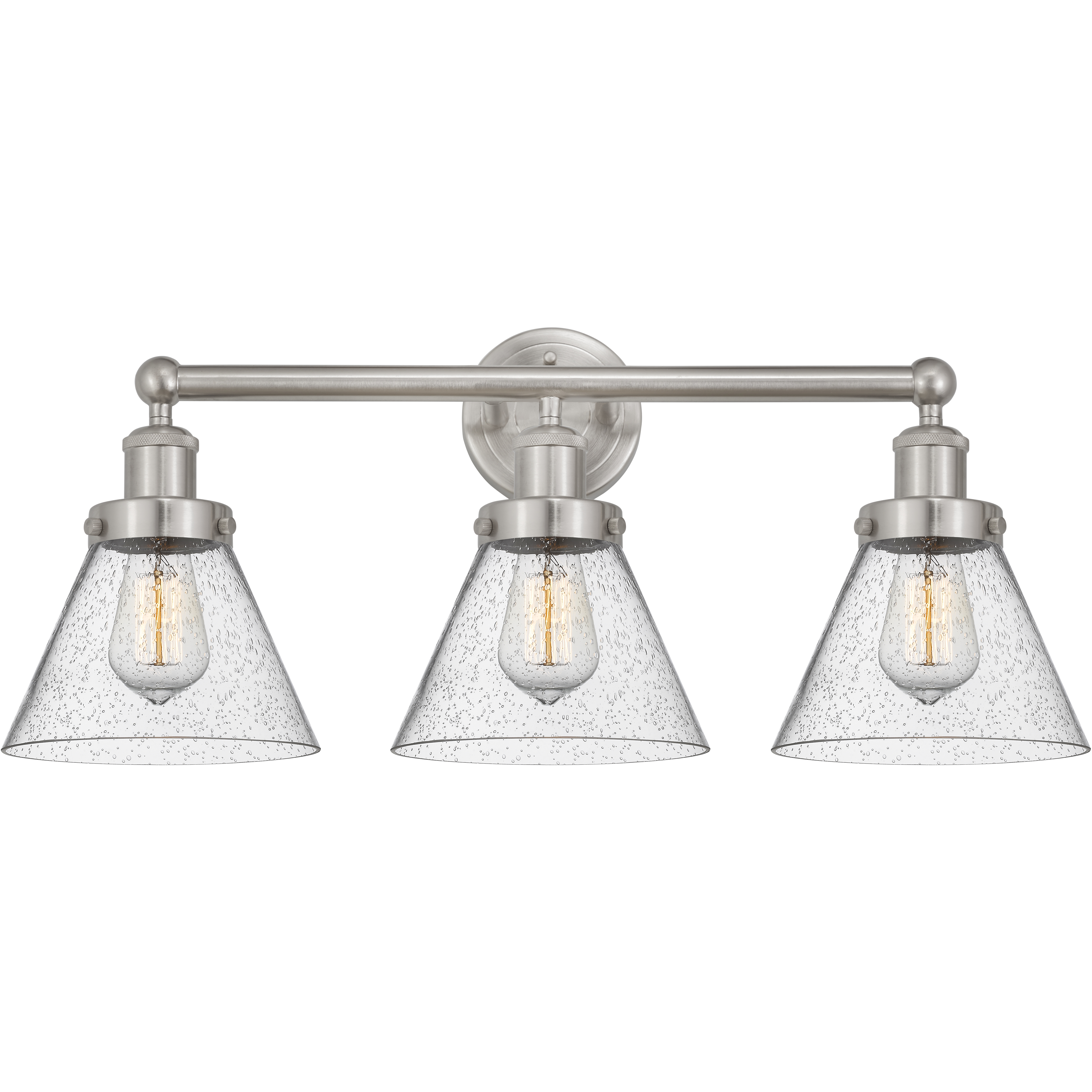 Cone 3 Light 25.75 inch Brushed Satin Nickel Bath Vanity Light Wall Light