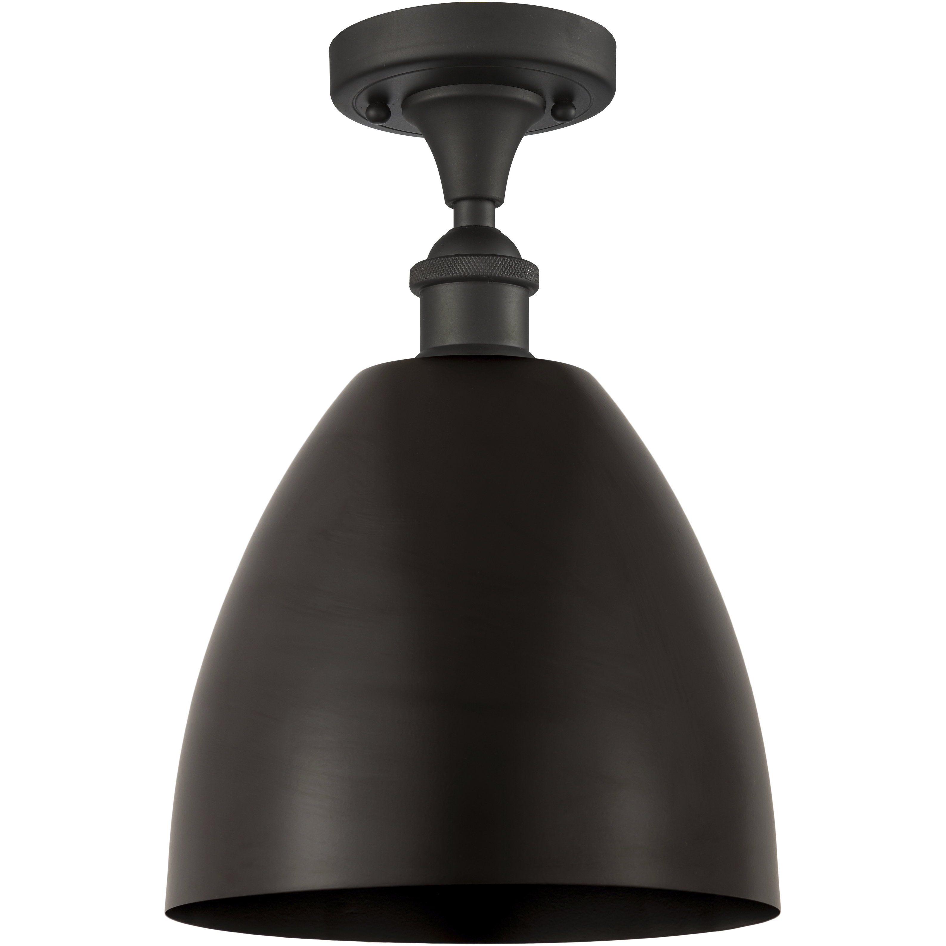 Edison Metal Bristol 1 Light 9 inch Oil Rubbed Bronze Semi-Flush Mount Ceiling Light