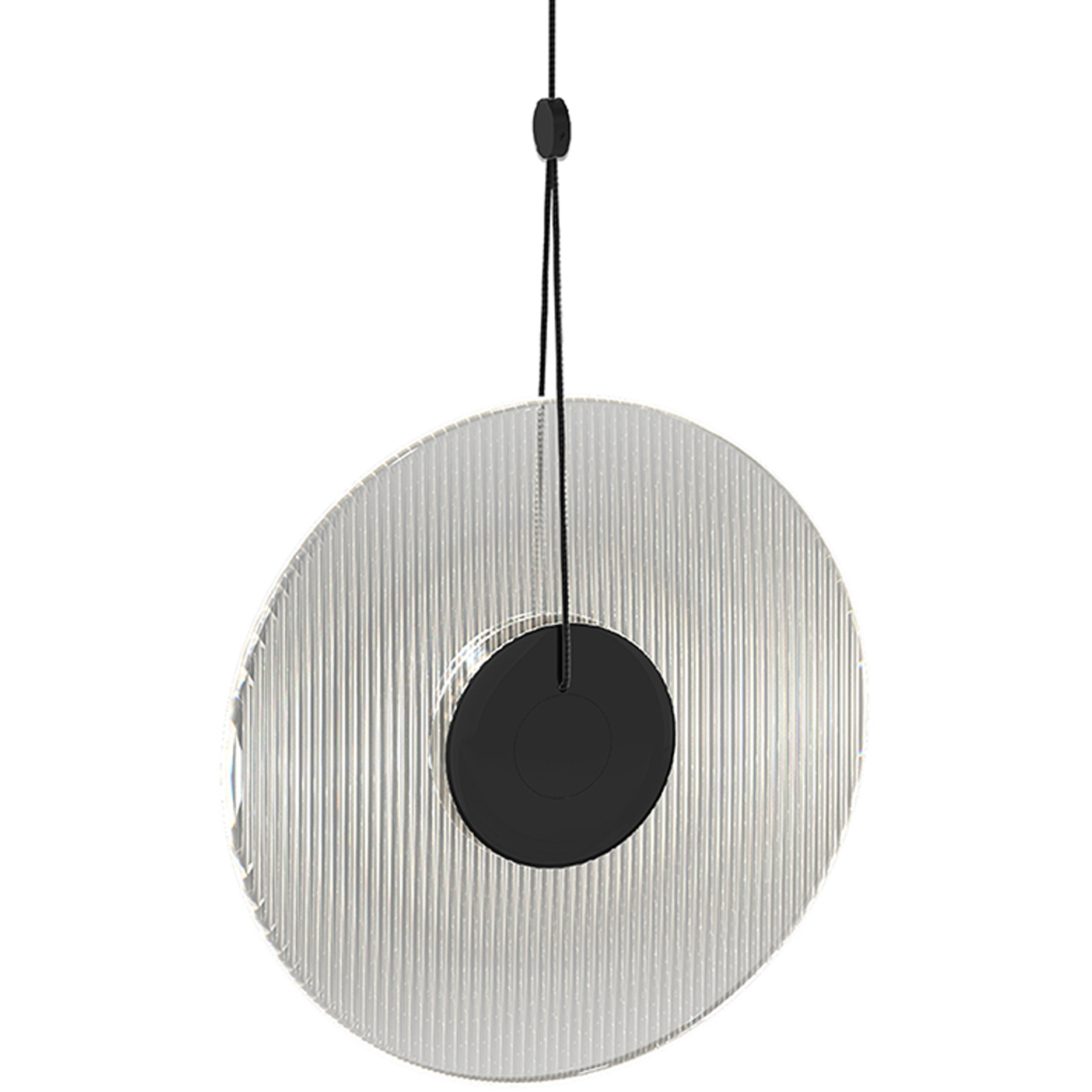 Meclisse LED 9 inch Satin Black Pendant Ceiling Light in Clear Glass