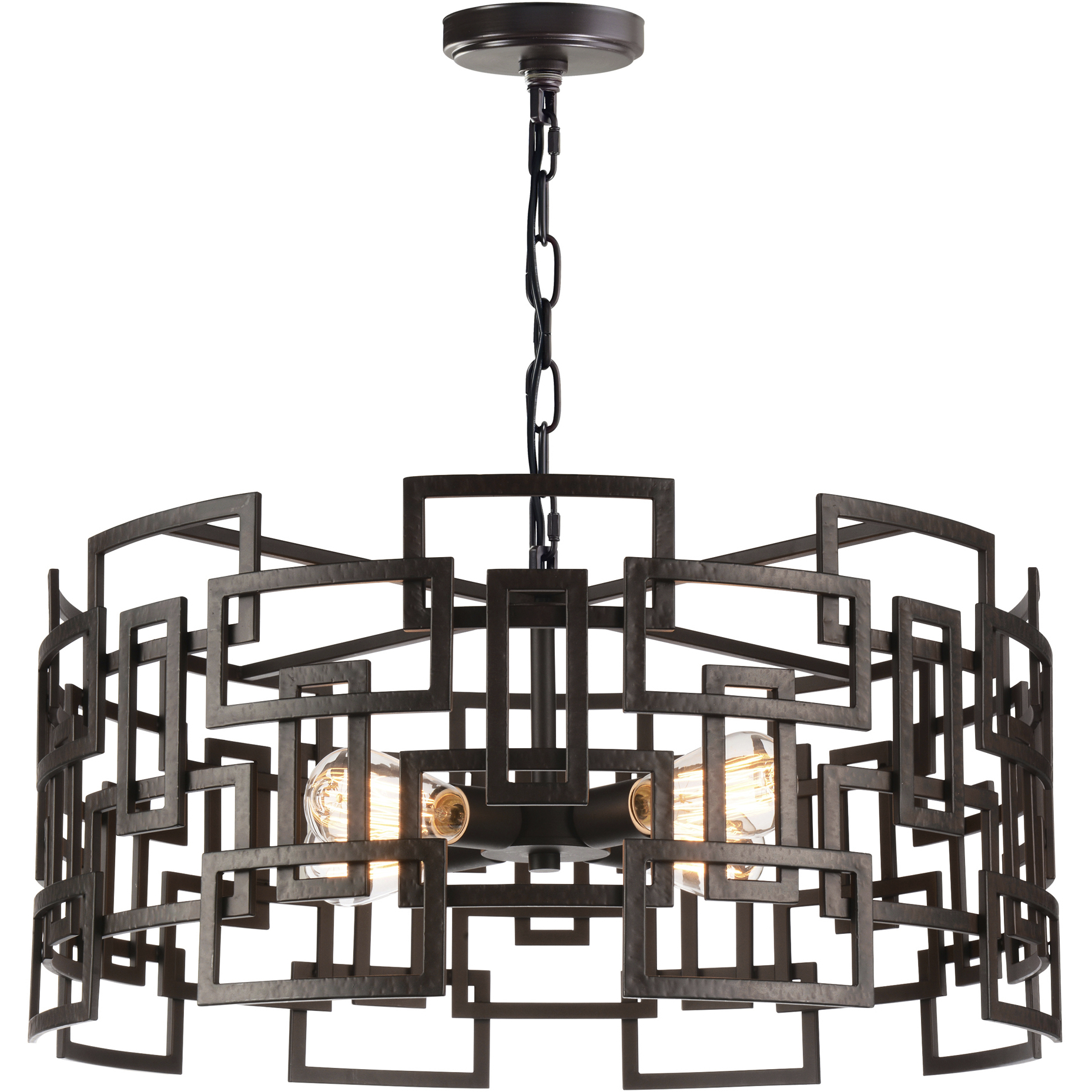 Litani 4 Light 25 inch Brown Down Chandelier Ceiling Light