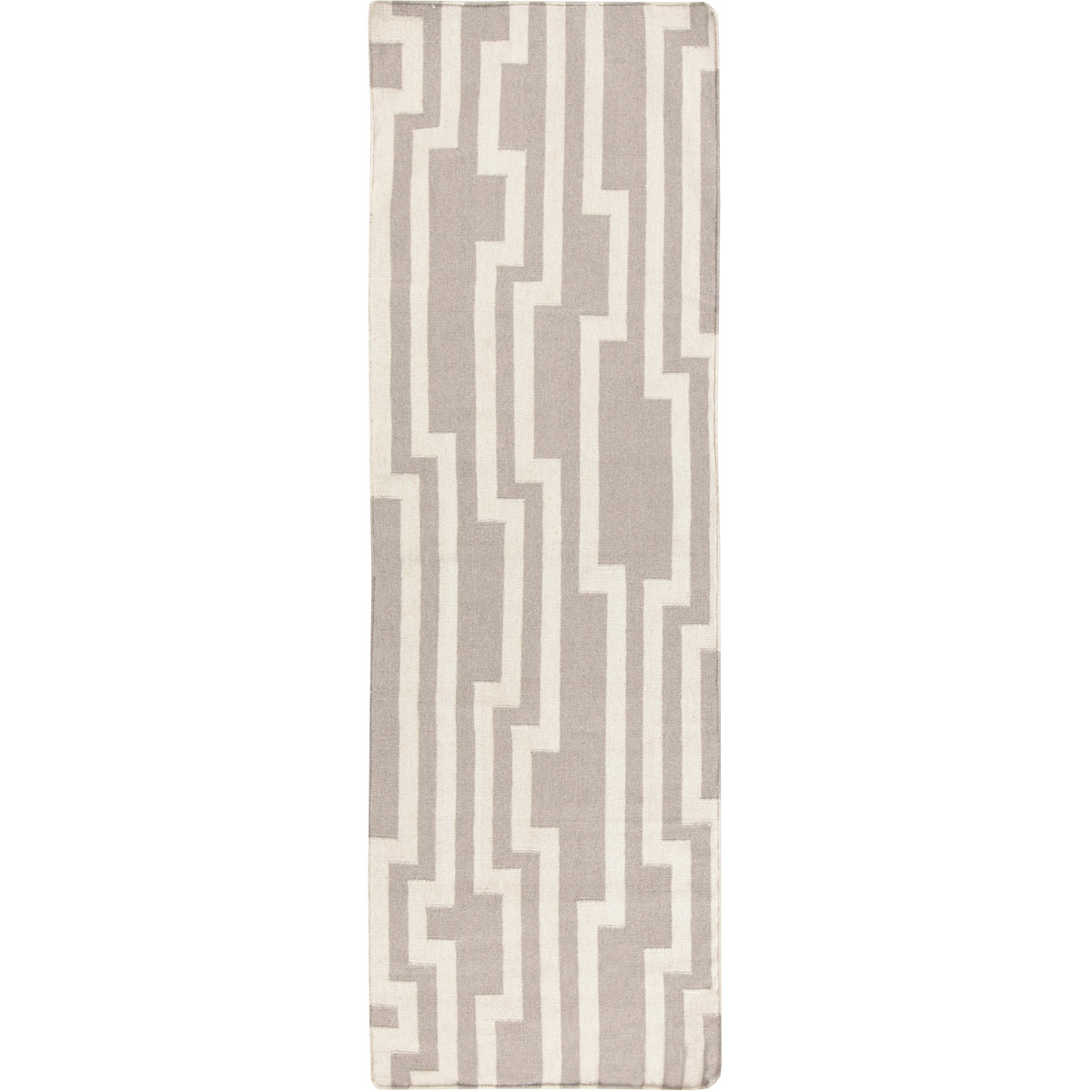 Market Place 96 X 30 inch Medium Gray, Cream Rug
