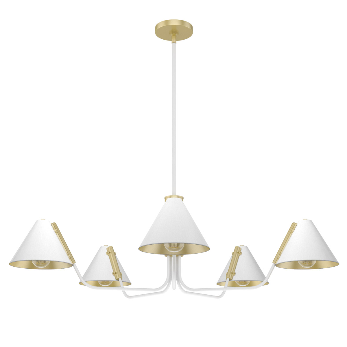 Grove Isle 5 Light 40.75 inch Matte White Chandelier Ceiling Light