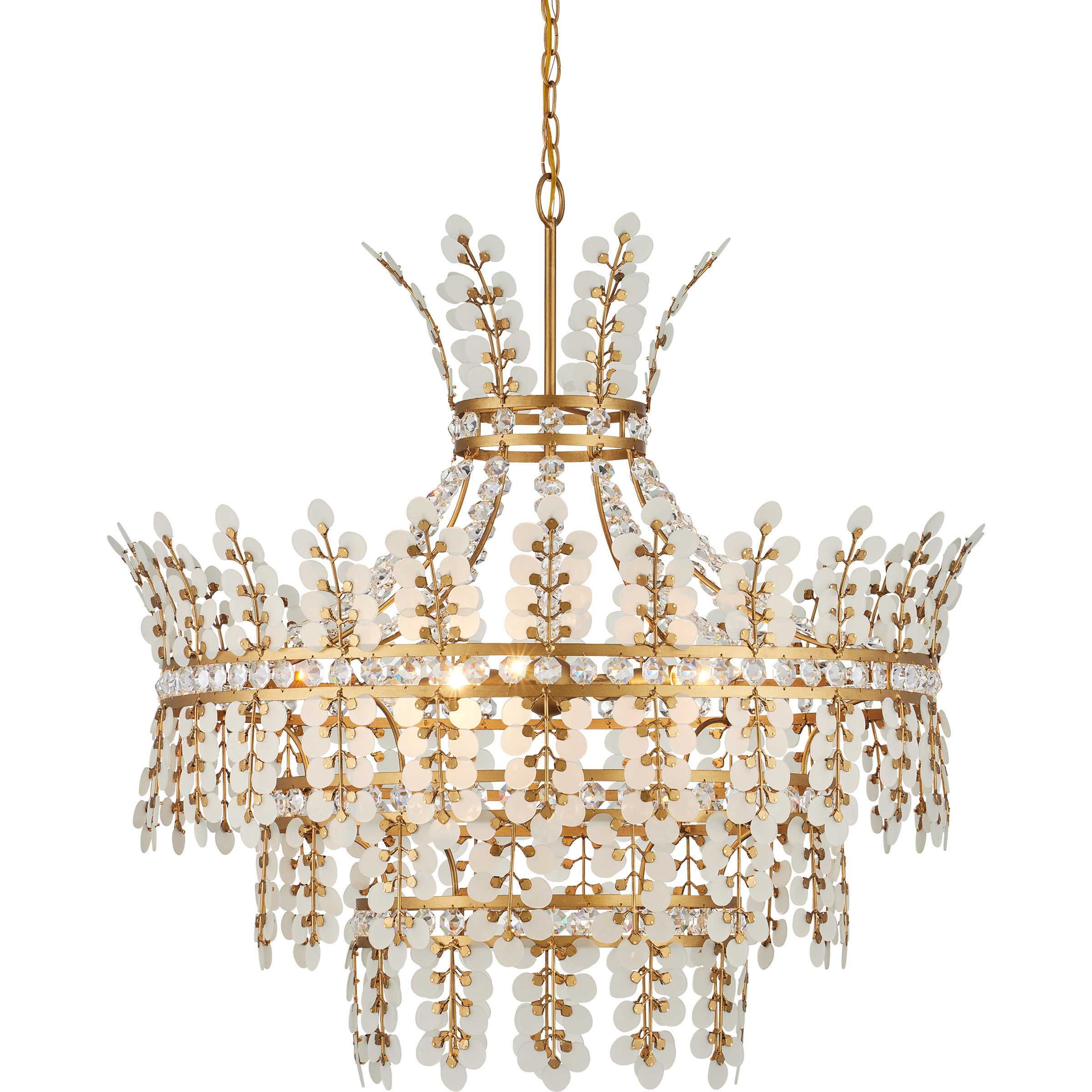 Bradshaw 4 Light 35.5 inch Brass Chandelier Ceiling Light, Bunny Williams Collection