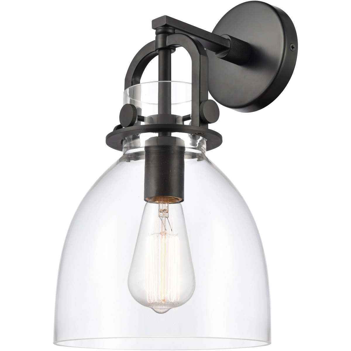 Restoration Newton 1 Light 8 inch Matte Black Sconce Wall Light, Restoration