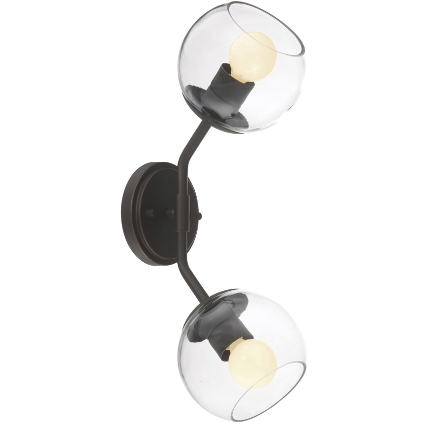 Meridian 2 Light 5.25 inch Satin Bronze Wall Sconce Wall Light