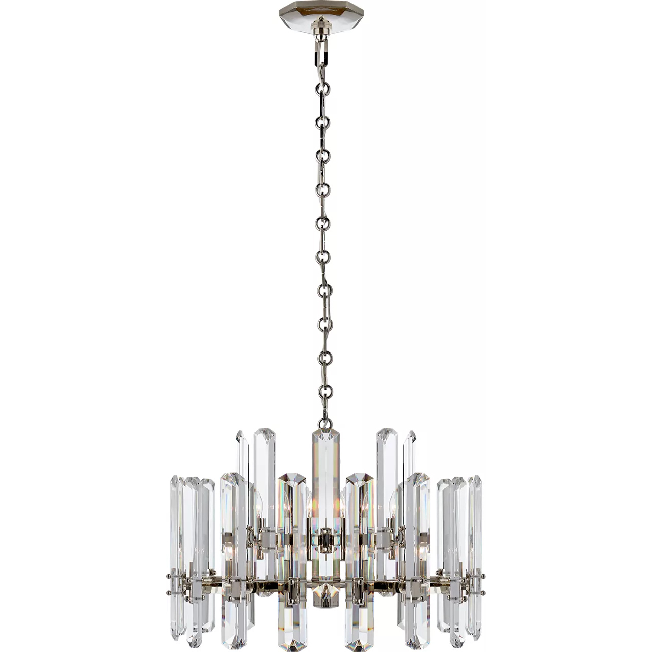 AERIN Bonnington 12 Light 24.25 inch Polished Nickel Chandelier Ceiling Light in Crystal