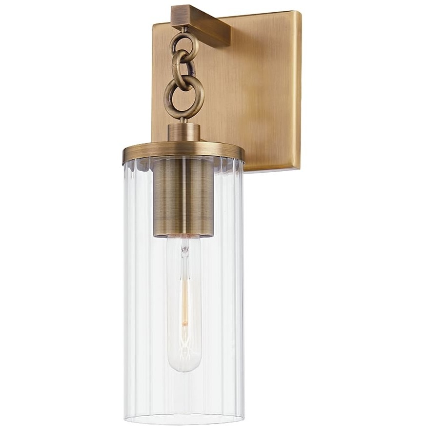 Yucca 1 Light 13 inch Patina Brass Outdoor Wall Sconce