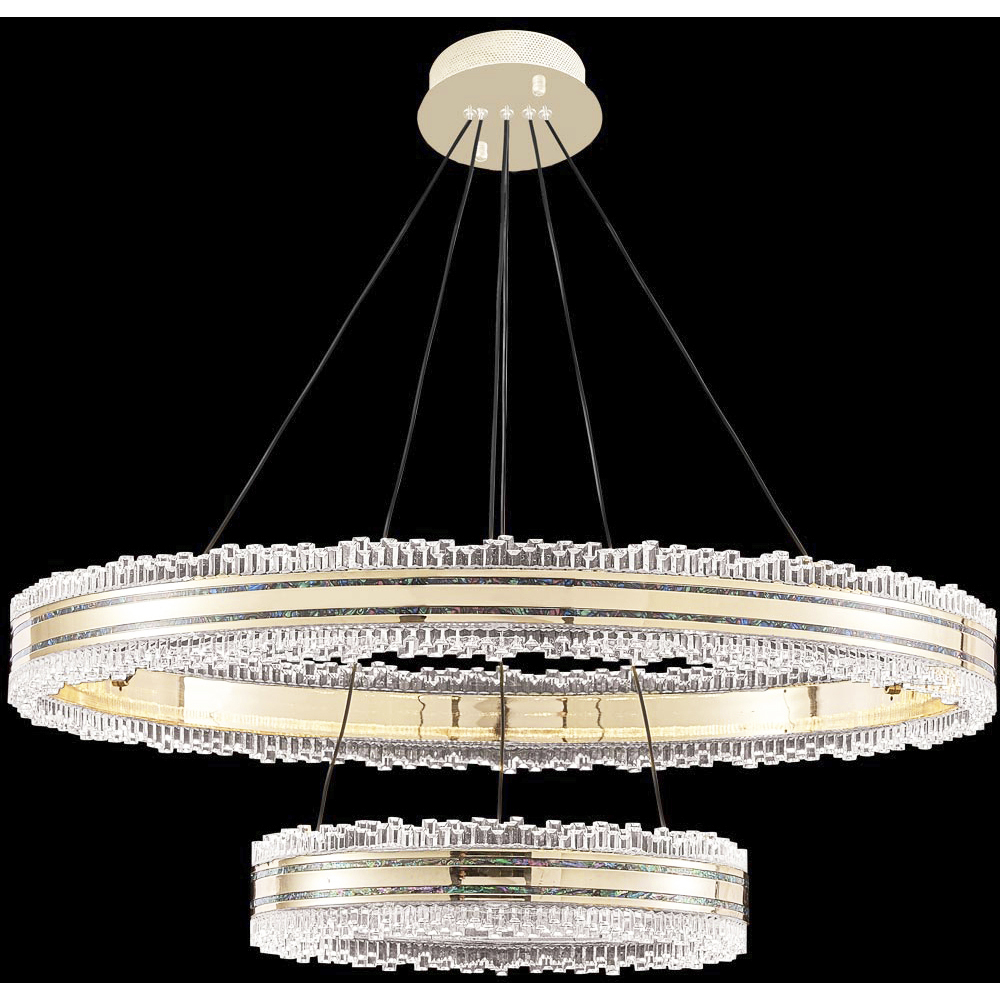 Pearl LED Rose Gold/Pearl Chandelier Ceiling Light