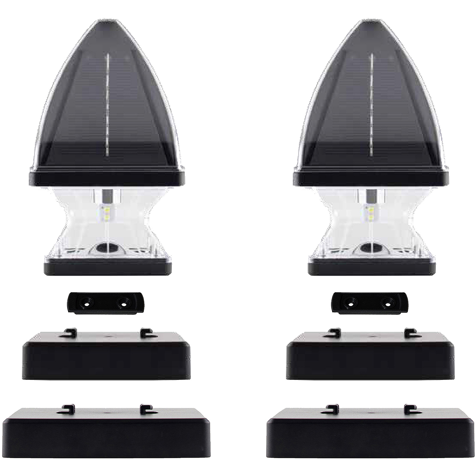 Gothic 1 Light 6.5 inch Black Post Light, Solar