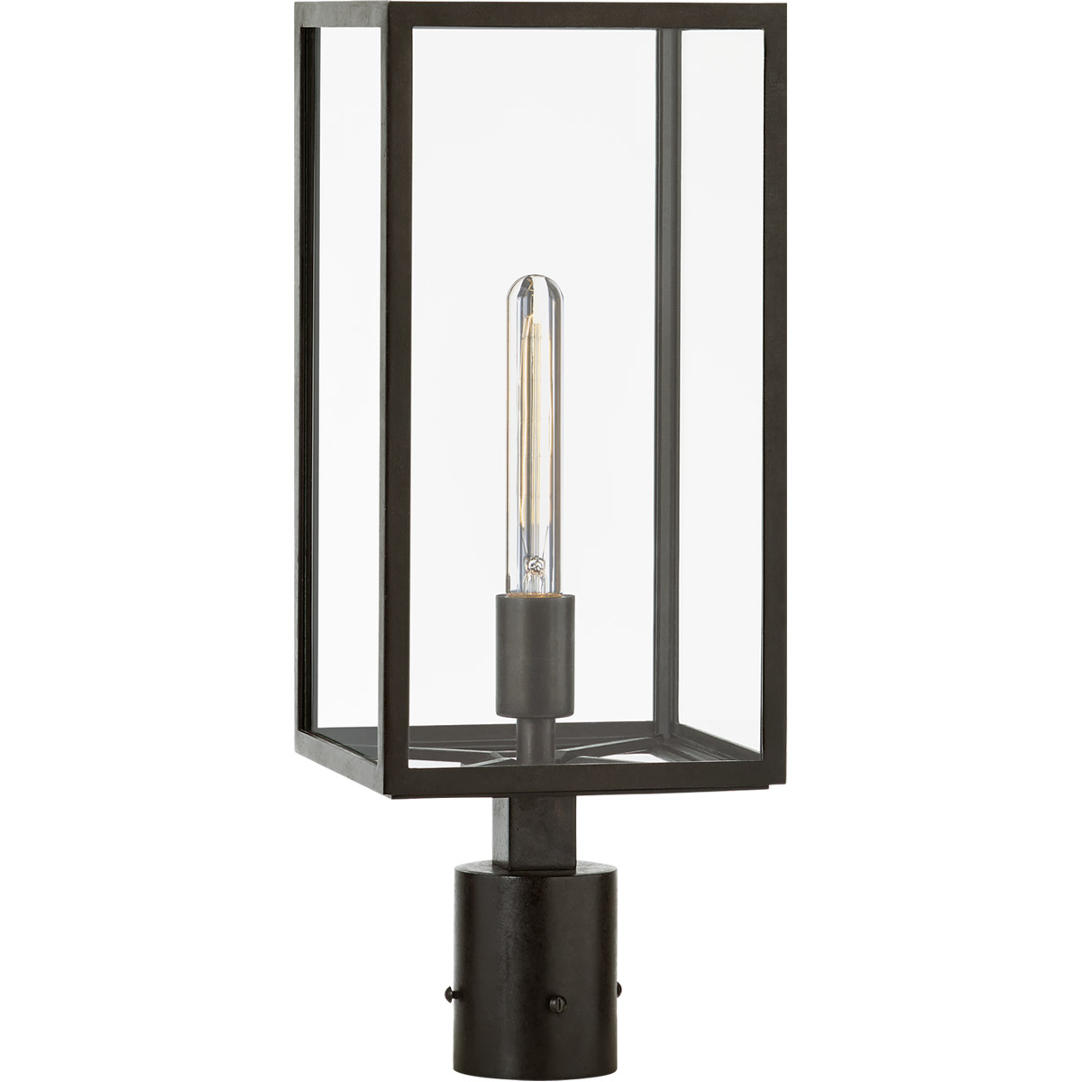 Visual Comfort Signature Collection Chapman & Myers Fresno 1 Light 21 inch Aged Iron Outdoor Post Light CHO7933AI-CG - Open Box