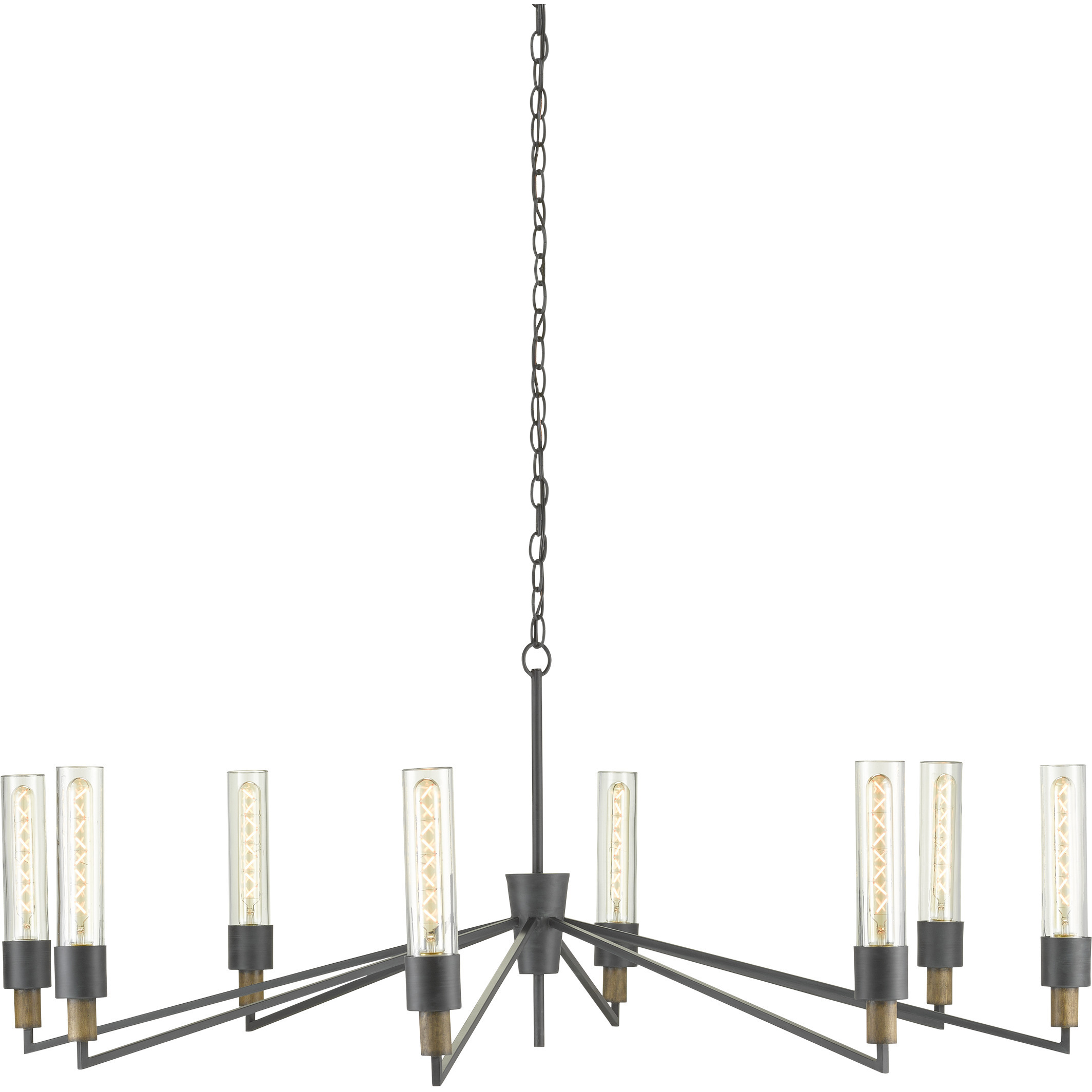 Delgado 8 Light 51.75 inch Antique Black Chandelier Ceiling Light