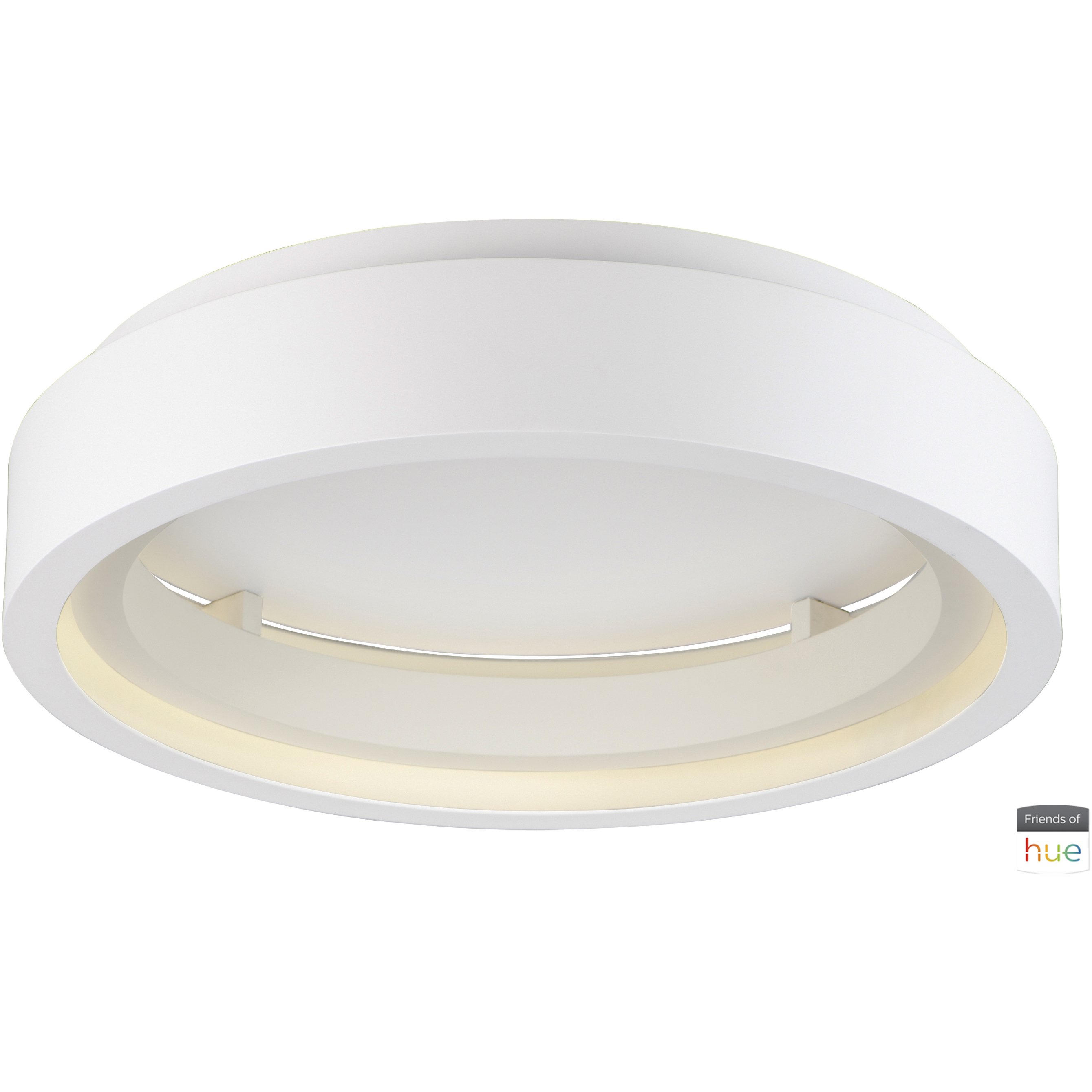 iCorona FoH LED 23.5 inch Matte White Flush Mount Ceiling Light