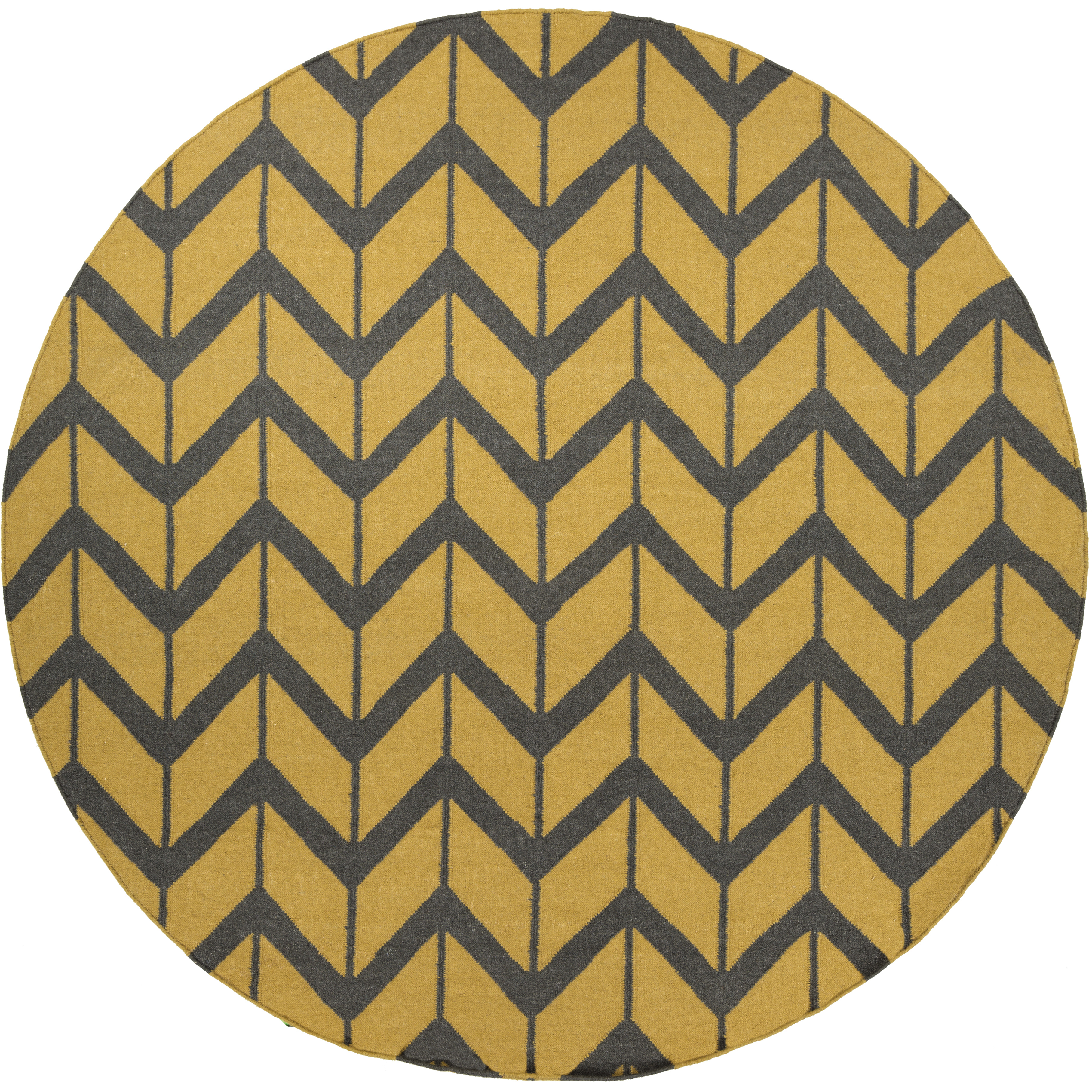 Fallon 96 X 96 inch Bright Yellow, Charcoal Rug