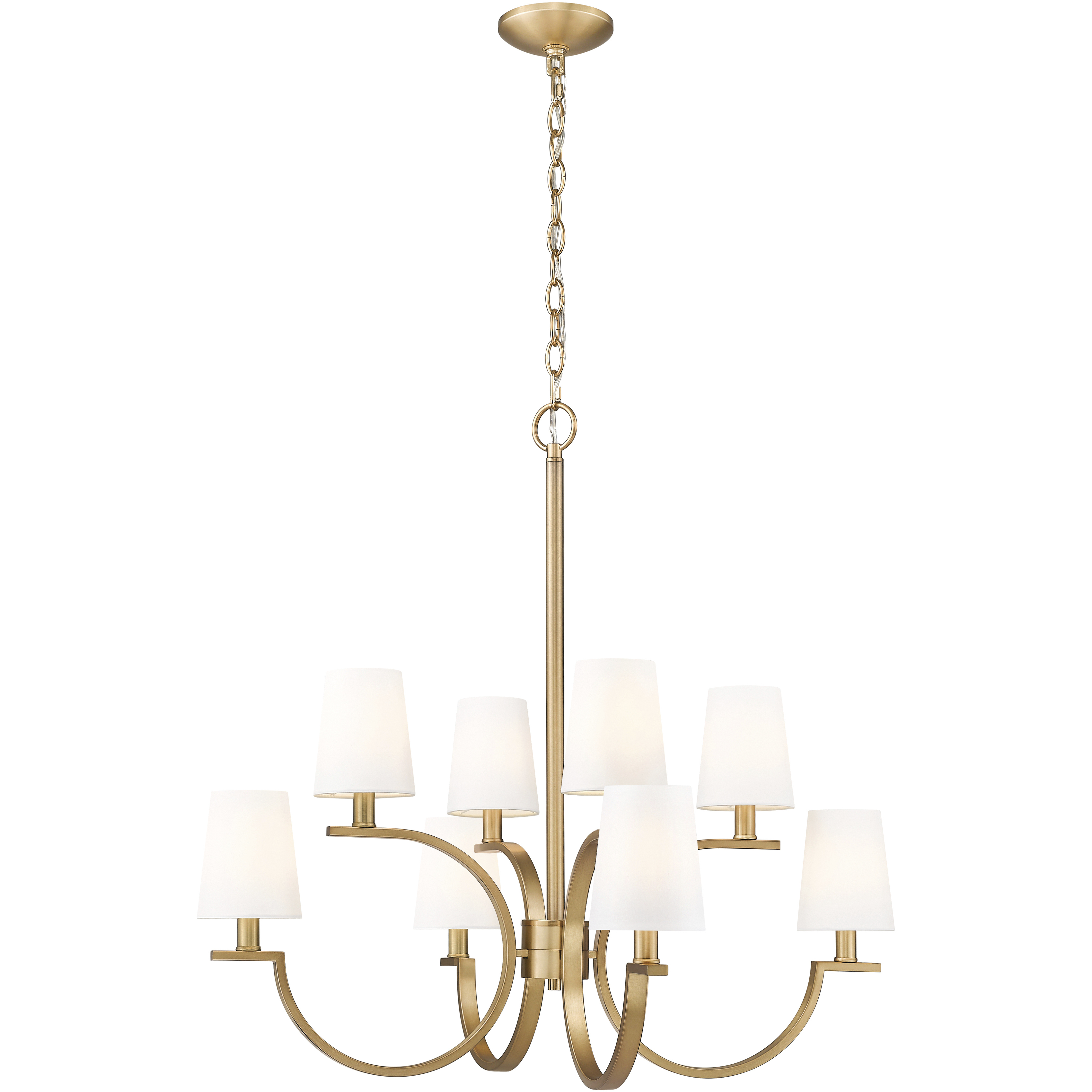 Cordelia 8 Light 29.25 inch Modern Gold Chandelier Ceiling Light