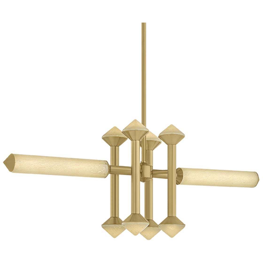 Hydra 10 Light 47.75 inch Vintage Brass Linear Ceiling Light