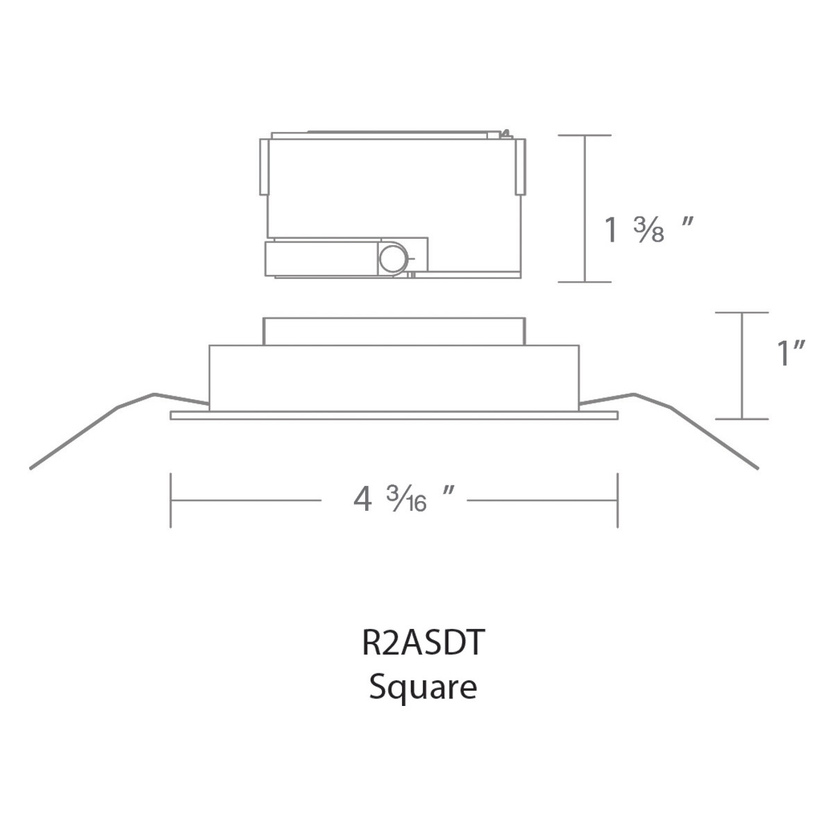 Aether Brushed Nickel Recessed Downlight in 85, 2700K