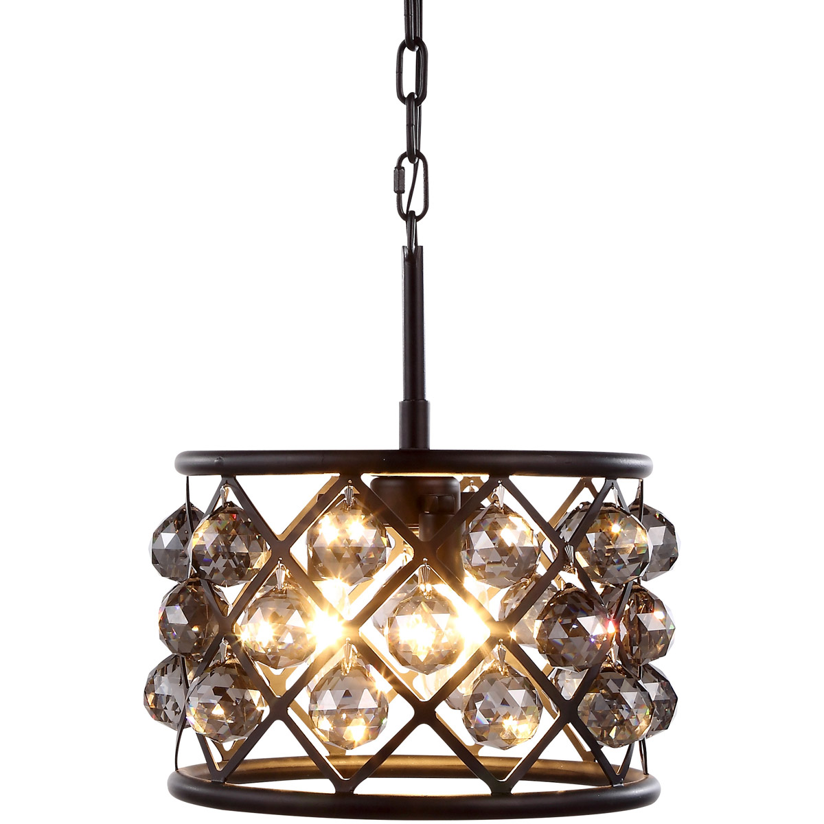 Madison 3 Light 12 inch Matte Black Pendant Ceiling Light in Silver Shade, Urban Classic