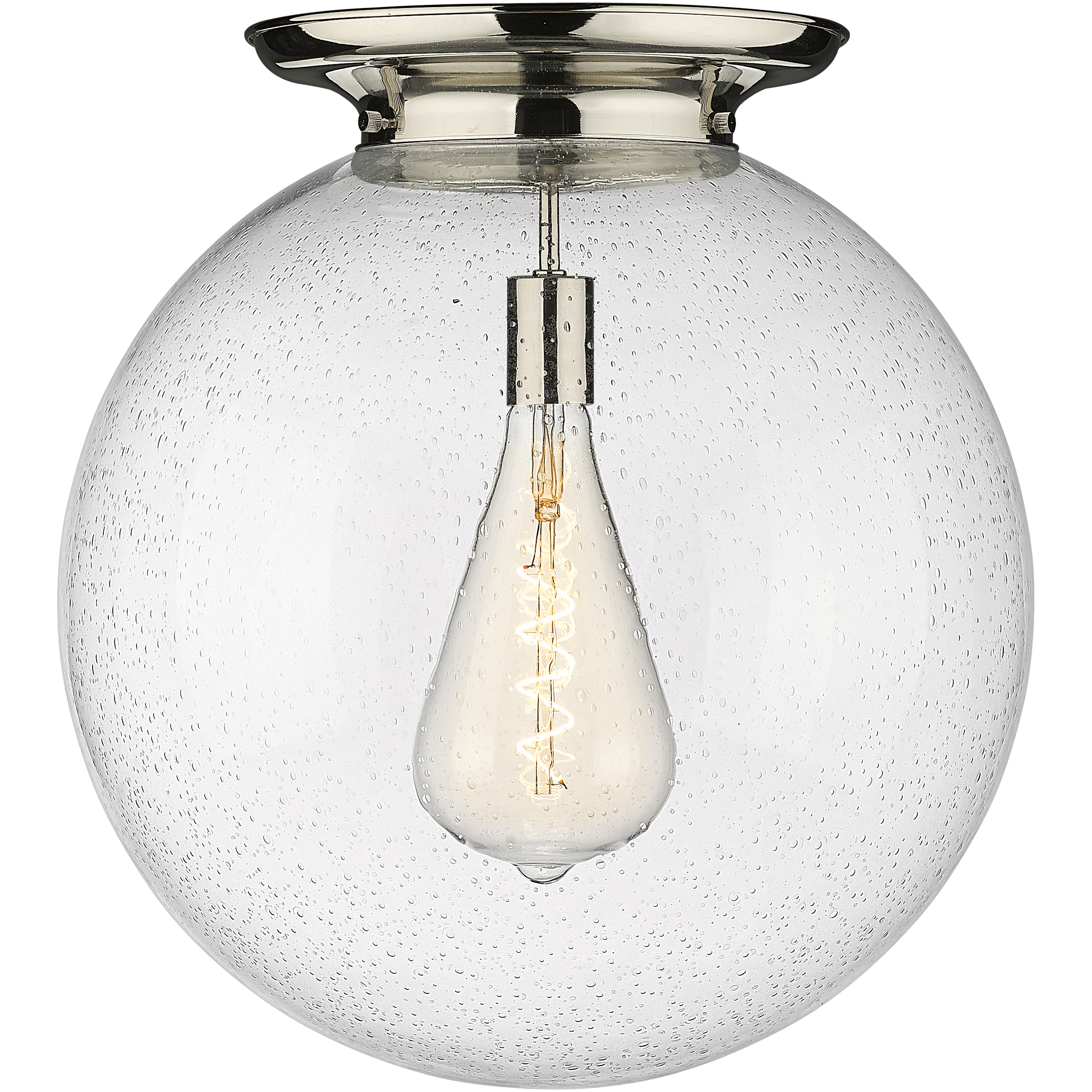 Beacon 1 Light 17.75 inch Polished Nickel Flush Mount Ceiling Light