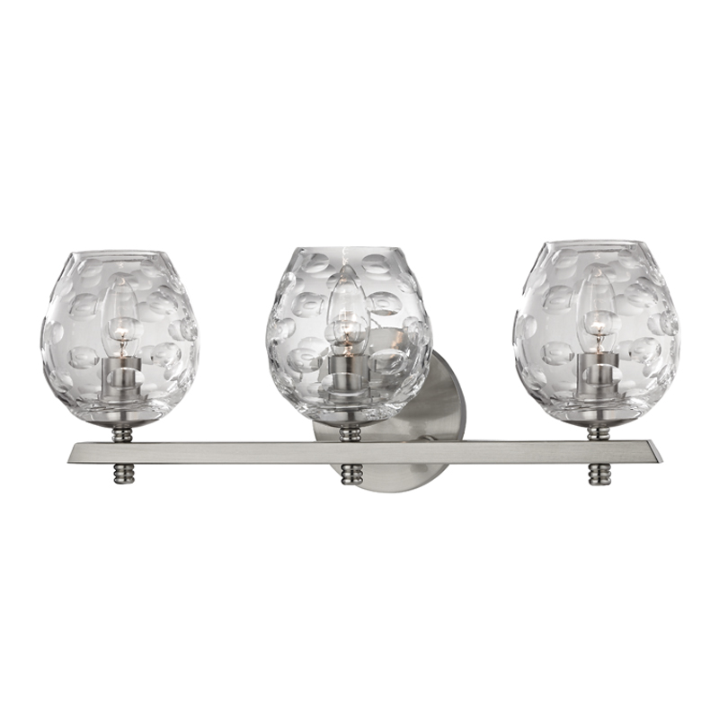 Burns 3 Light 19 inch Satin Nickel Bath Bracket Wall Light