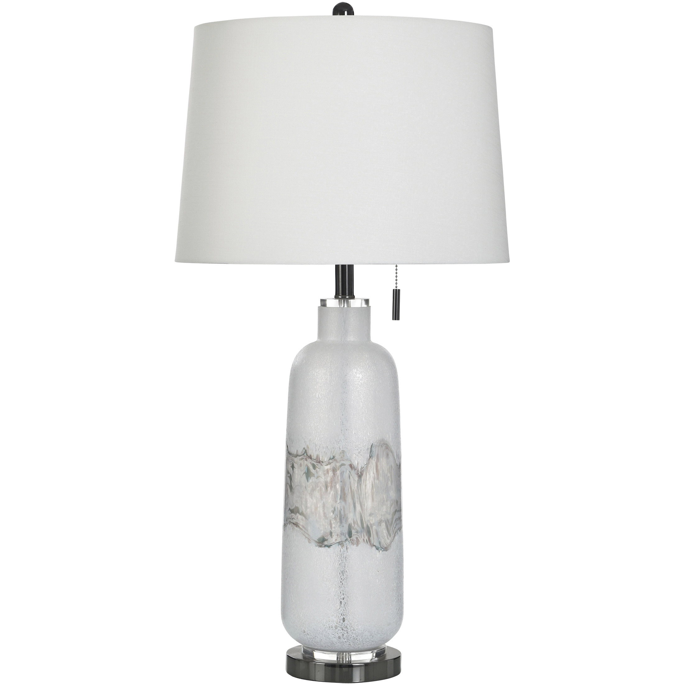 Alina 33.5 inch 100 watt Paiania Ice and Dark Metallic and White Table Lamp Portable Light