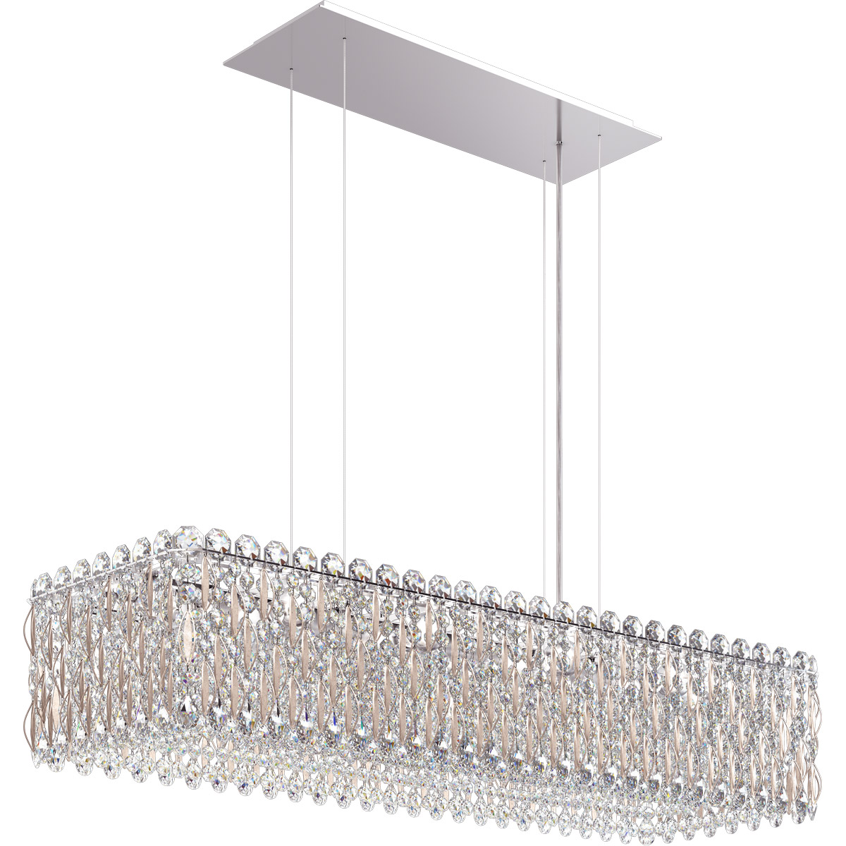 Sarella 13 Light 37 inch Antique Silver Island Light Ceiling Light in Swarovski