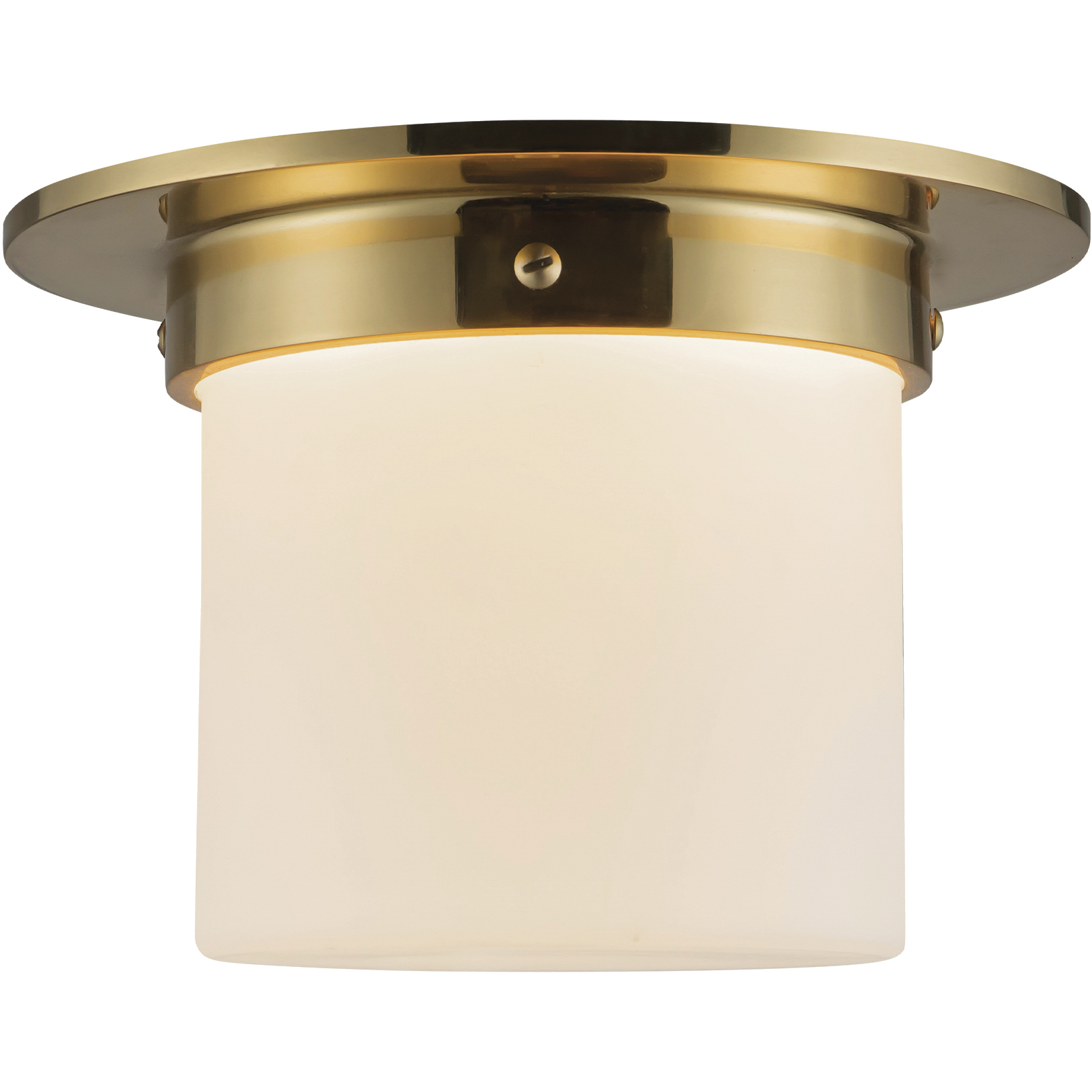 Mineral 1 Light 7.88 inch Patina Brass and Opal Glass Flush Mount Ceiling Light in Opal Glass Shade